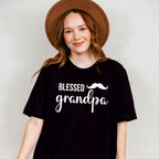 Blessed Grandpa Mustache Design - Grandpa Unisex Crewneck T-Shirt Sweatshirt Hoodie