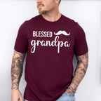 Blessed Grandpa Mustache Design - Grandpa Unisex Crewneck T-Shirt Sweatshirt Hoodie