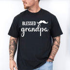 Blessed Grandpa Mustache Design - Grandpa Unisex Crewneck T-Shirt Sweatshirt Hoodie