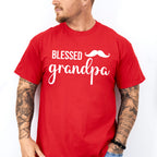 Blessed Grandpa Mustache Design - Grandpa Unisex Crewneck T-Shirt Sweatshirt Hoodie