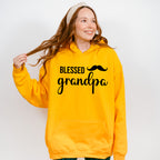 Blessed Grandpa Mustache Design - Grandpa Unisex Crewneck T-Shirt Sweatshirt Hoodie