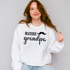 Blessed Grandpa Mustache Design - Grandpa Unisex Crewneck T-Shirt Sweatshirt Hoodie