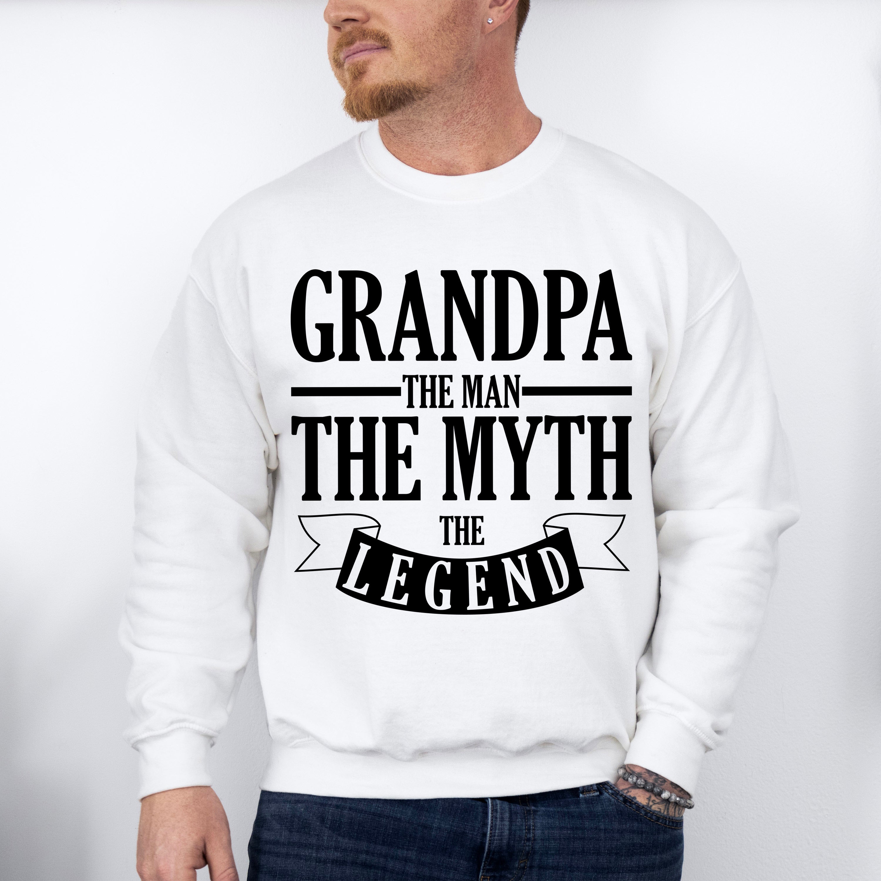 The Man The Myth The Legend - Grandpa Unisex Crewneck T-Shirt Sweatshirt Hoodie