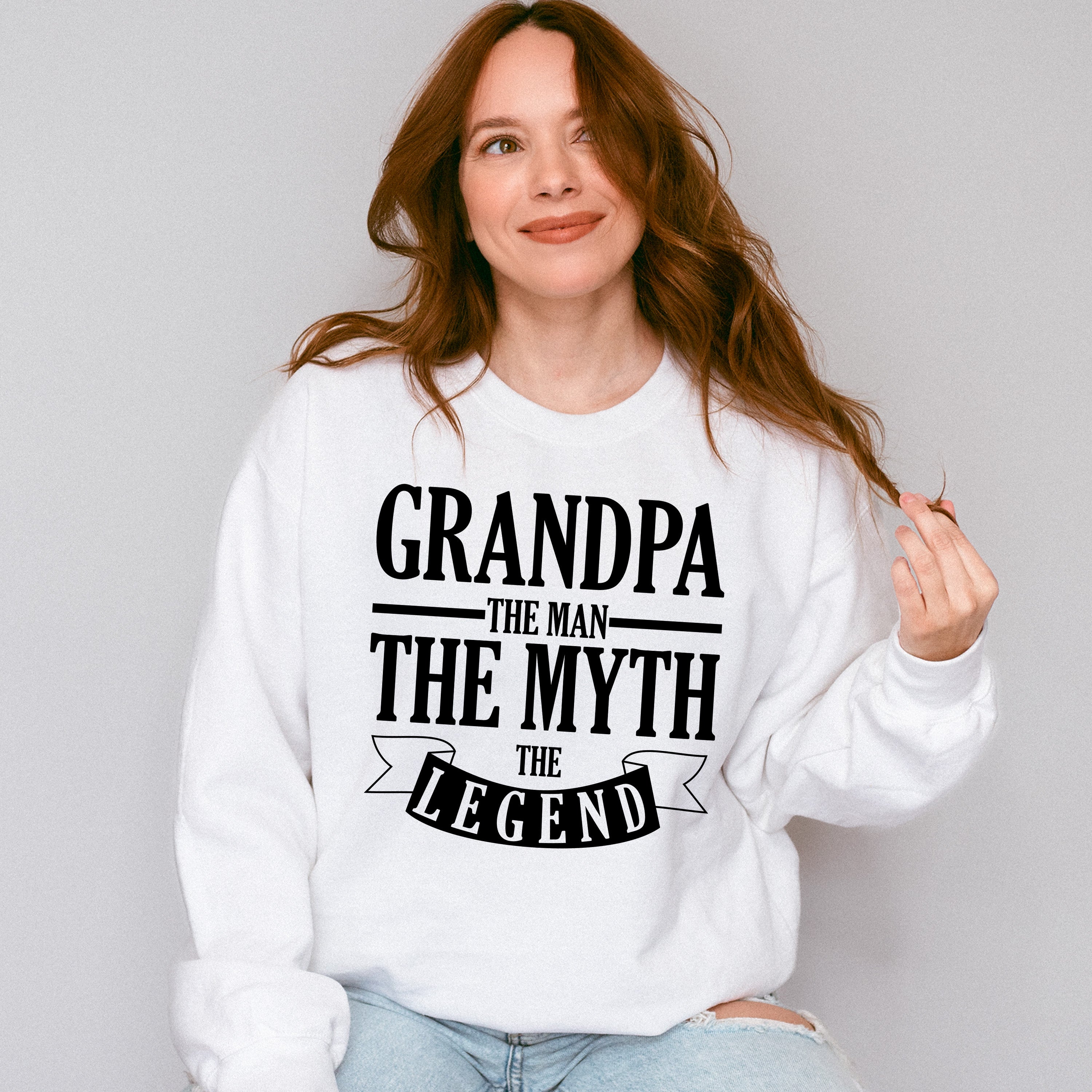 The Man The Myth The Legend - Grandpa Unisex Crewneck T-Shirt Sweatshirt Hoodie