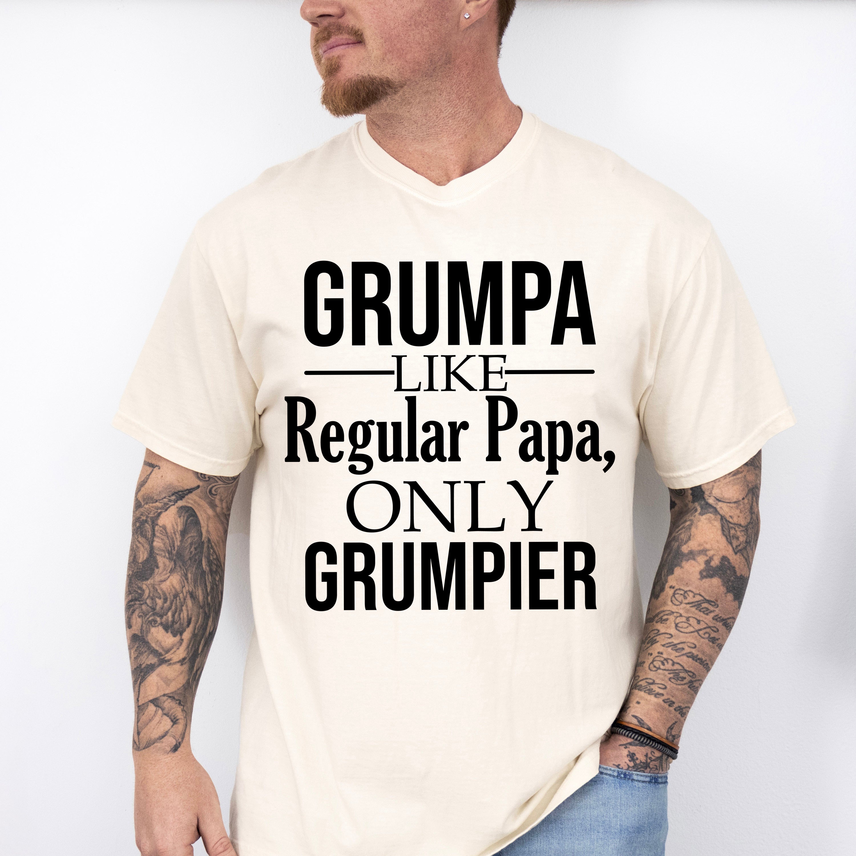 Grumpa Only Grumpier - Grandpa Unisex Crewneck T-Shirt Sweatshirt Hoodie