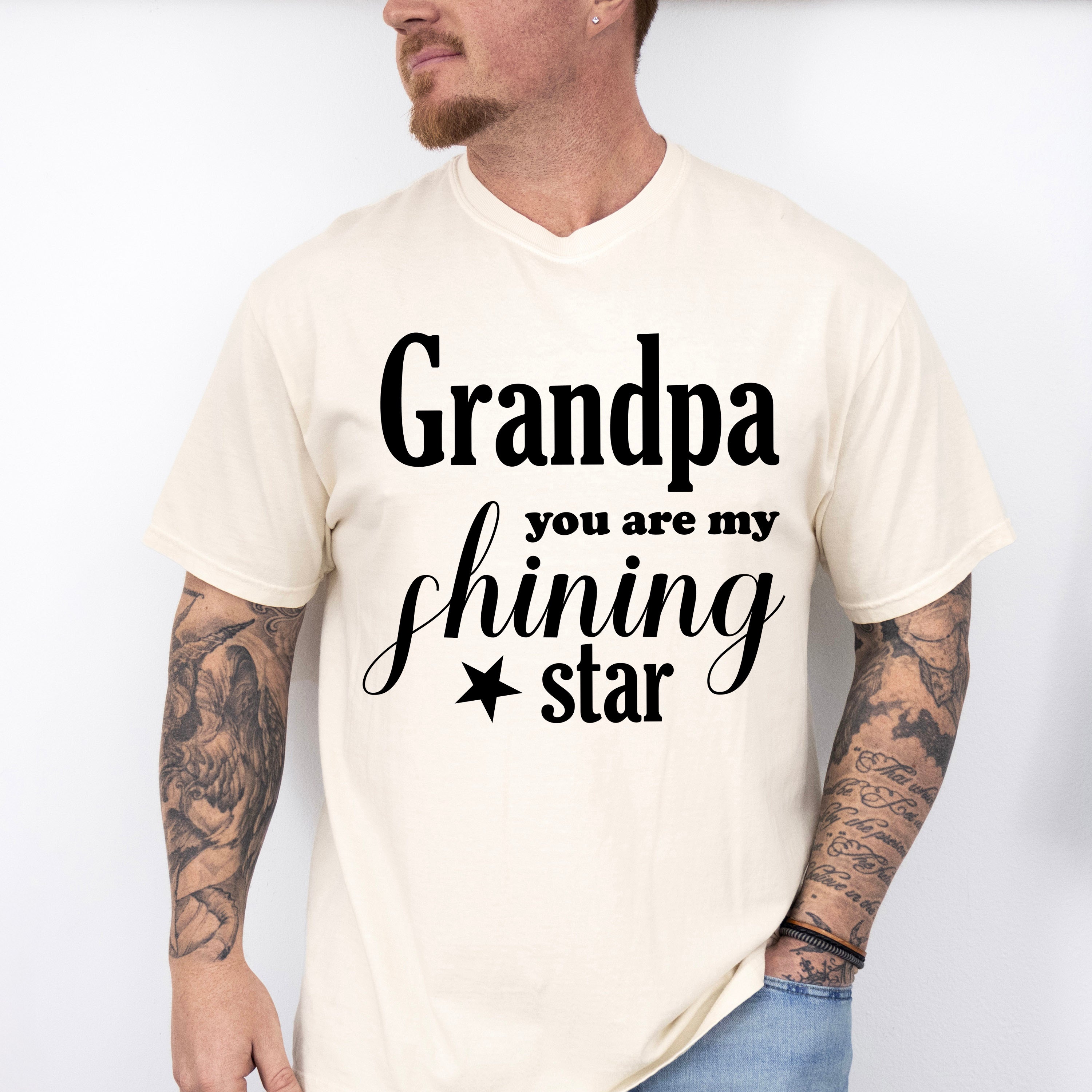 Grandpa My Shining Star - Grandpa Unisex Crewneck T-Shirt Sweatshirt Hoodie