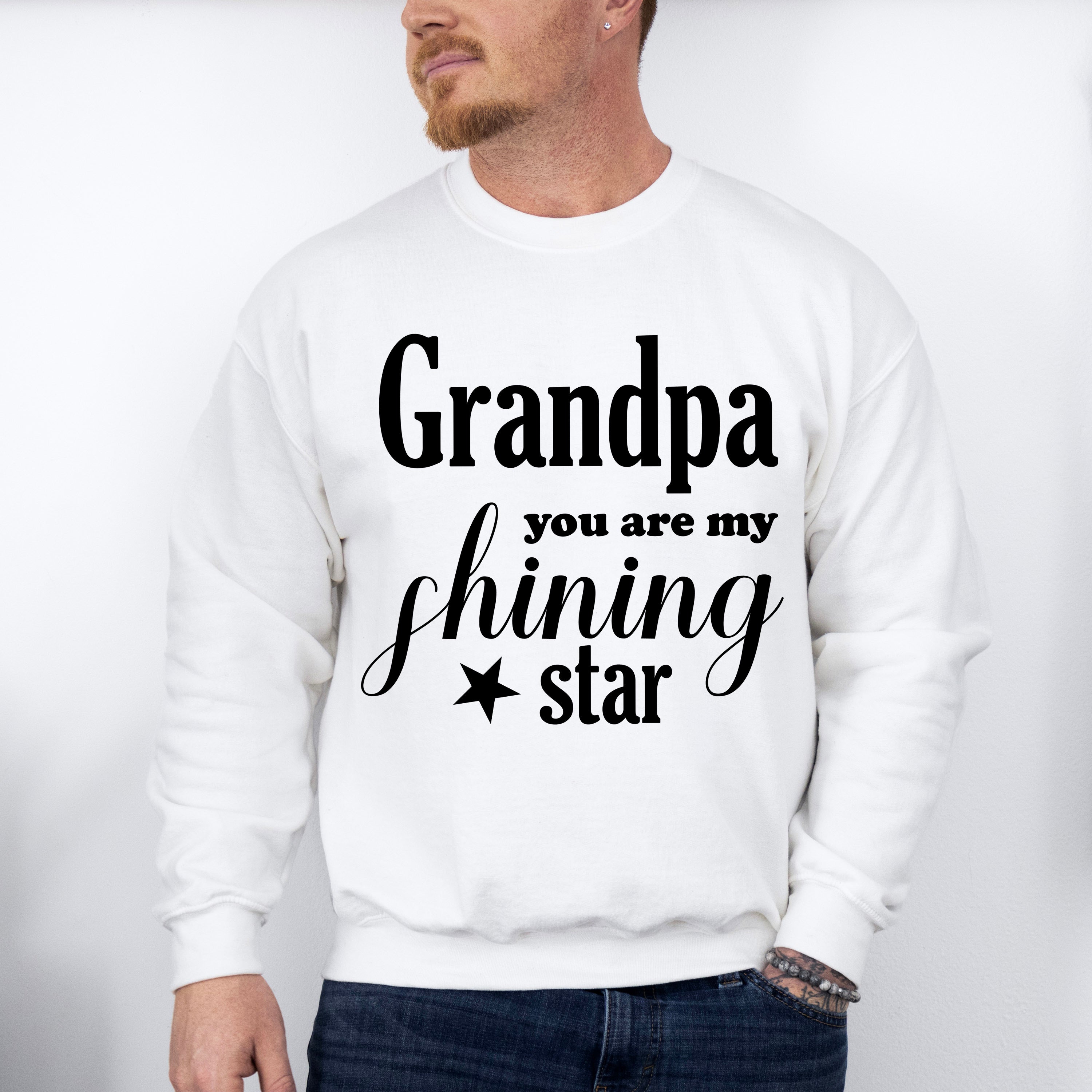 Grandpa My Shining Star - Grandpa Unisex Crewneck T-Shirt Sweatshirt Hoodie
