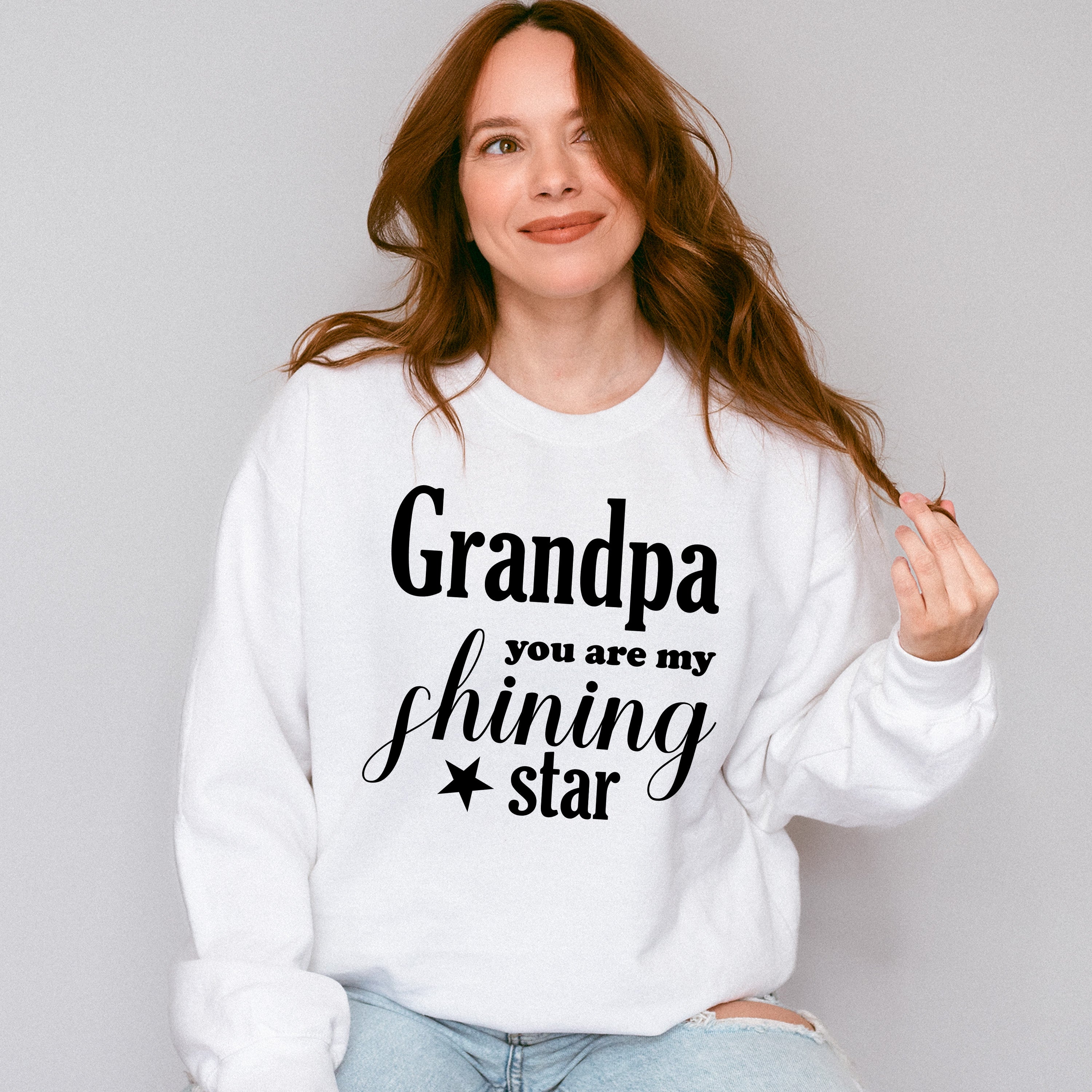 Grandpa My Shining Star - Grandpa Unisex Crewneck T-Shirt Sweatshirt Hoodie