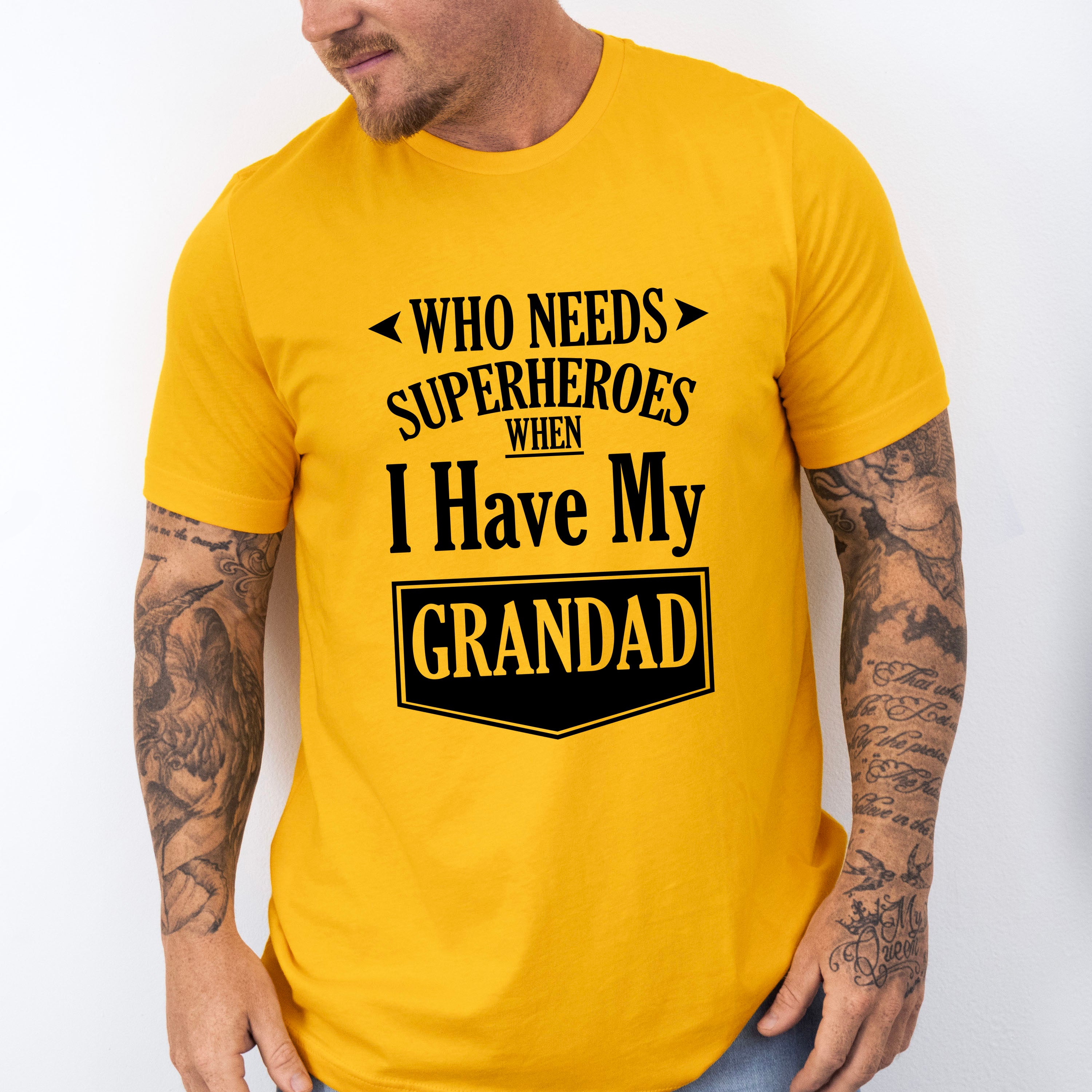 Who Needs Superheroes - Grandpa Unisex Crewneck T-Shirt Sweatshirt Hoodie