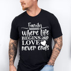 Where Life Begins And Love Never Ends - Family Reunion Unisex Crewneck T-Shirt Sweatshirt Hoodie
