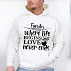 Where Life Begins And Love Never Ends - Family Reunion Unisex Crewneck T-Shirt Sweatshirt Hoodie