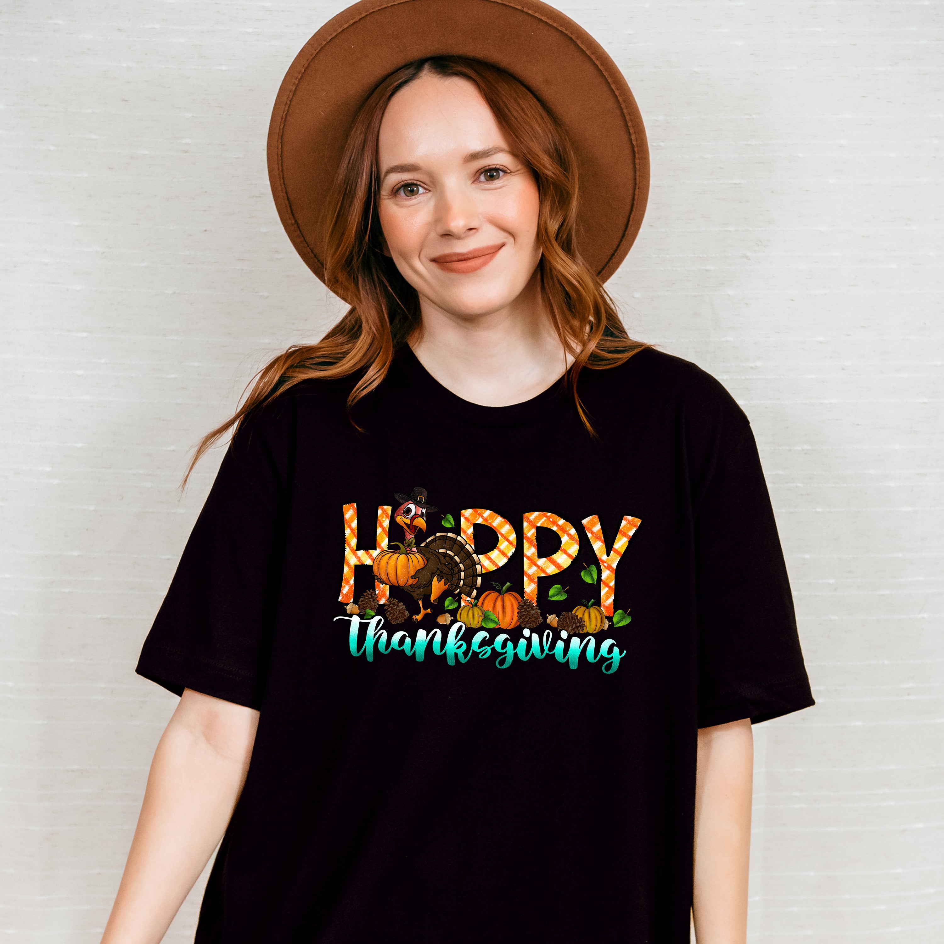 Happy Thanksgiving Gobble Design - Thanksgiving Theme Unisex Crewneck T-Shirt Sweatshirt Hoodie