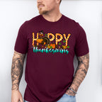 Happy Thanksgiving Gobble Design - Thanksgiving Theme Unisex Crewneck T-Shirt Sweatshirt Hoodie