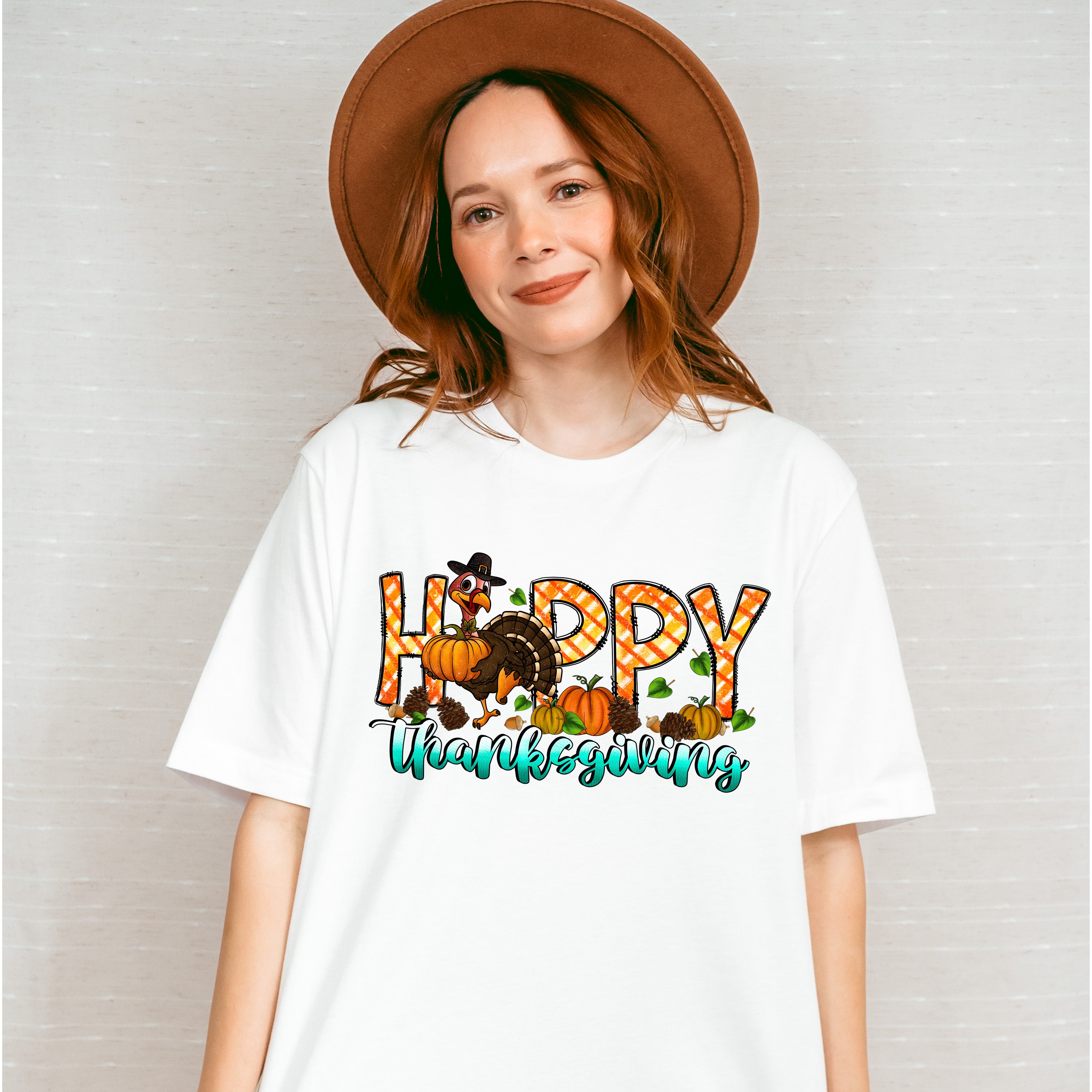 Happy Thanksgiving Gobble Design - Thanksgiving Theme Unisex Crewneck T-Shirt Sweatshirt Hoodie