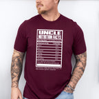 Uncle Nutrition Facts - Uncle Unisex Crewneck T-Shirt Sweatshirt Hoodie