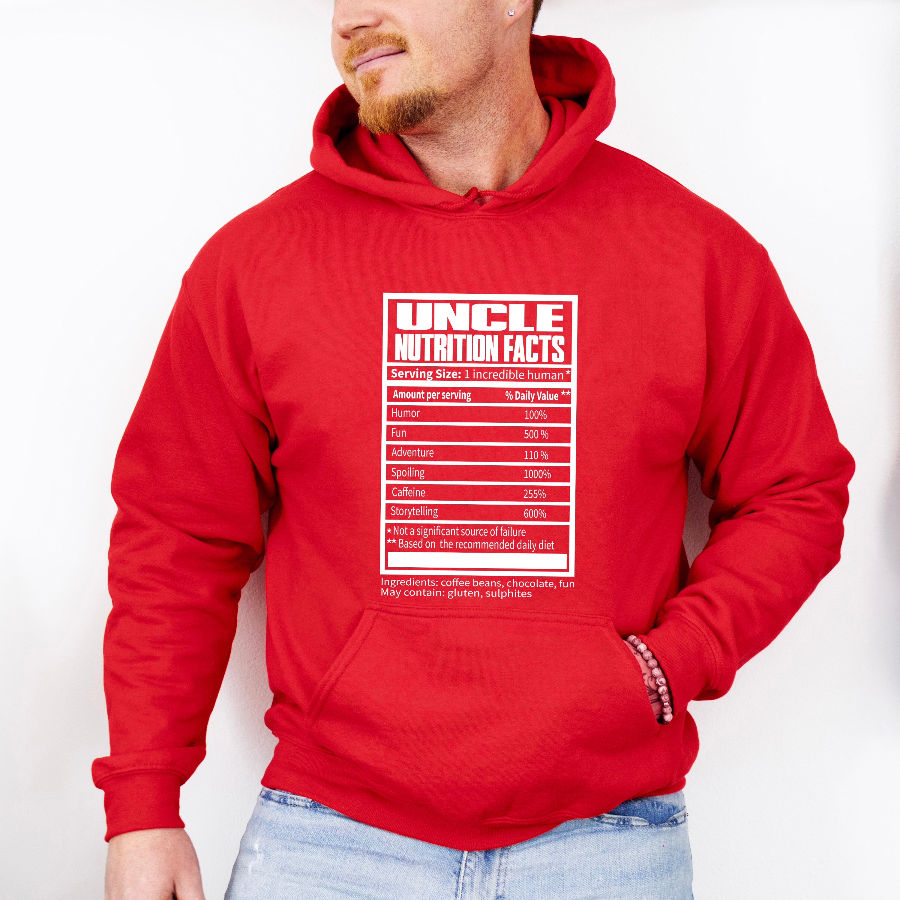Uncle Nutrition Facts - Uncle Unisex Crewneck T-Shirt Sweatshirt Hoodie