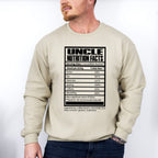 Uncle Nutrition Facts - Uncle Unisex Crewneck T-Shirt Sweatshirt Hoodie
