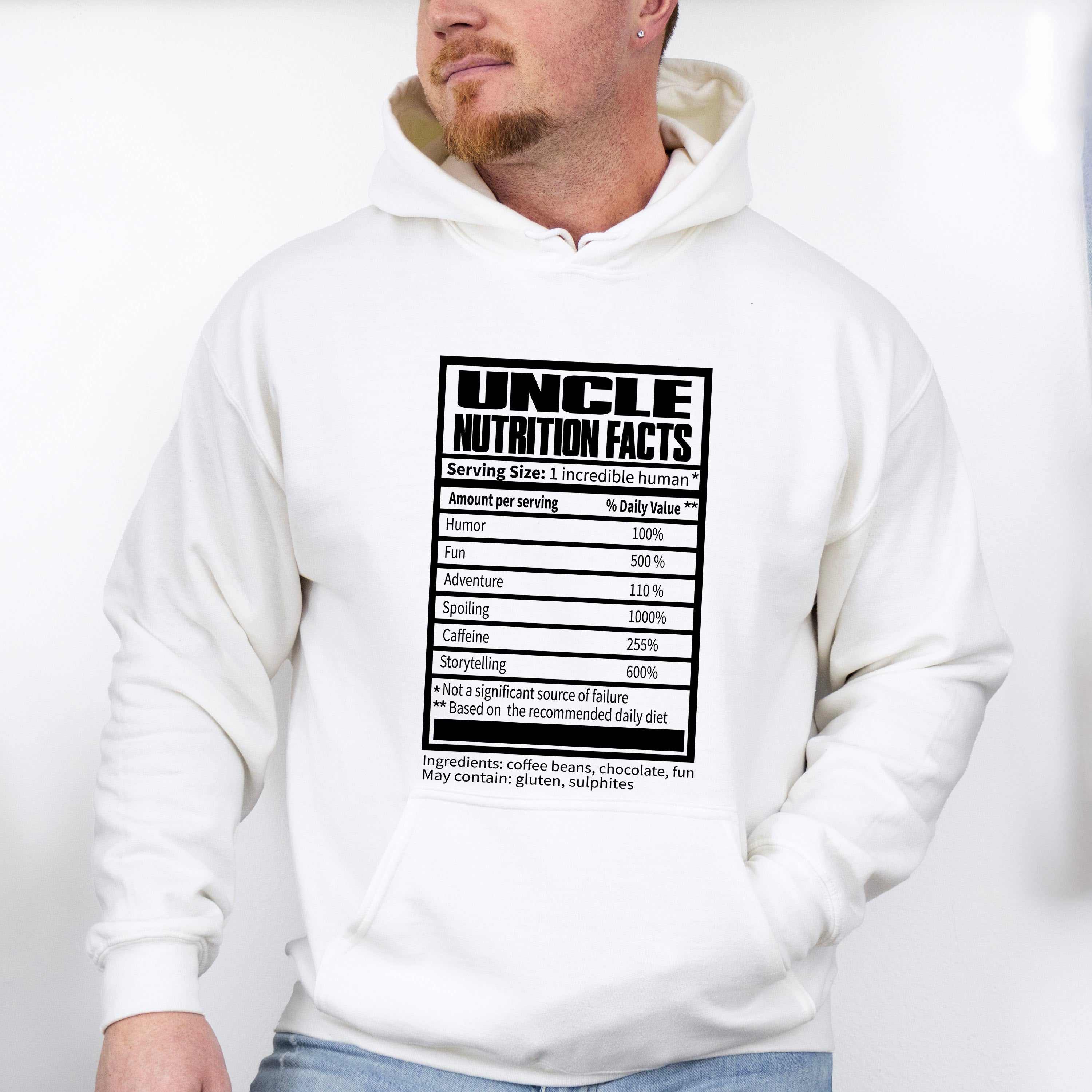 Uncle Nutrition Facts - Uncle Unisex Crewneck T-Shirt Sweatshirt Hoodie