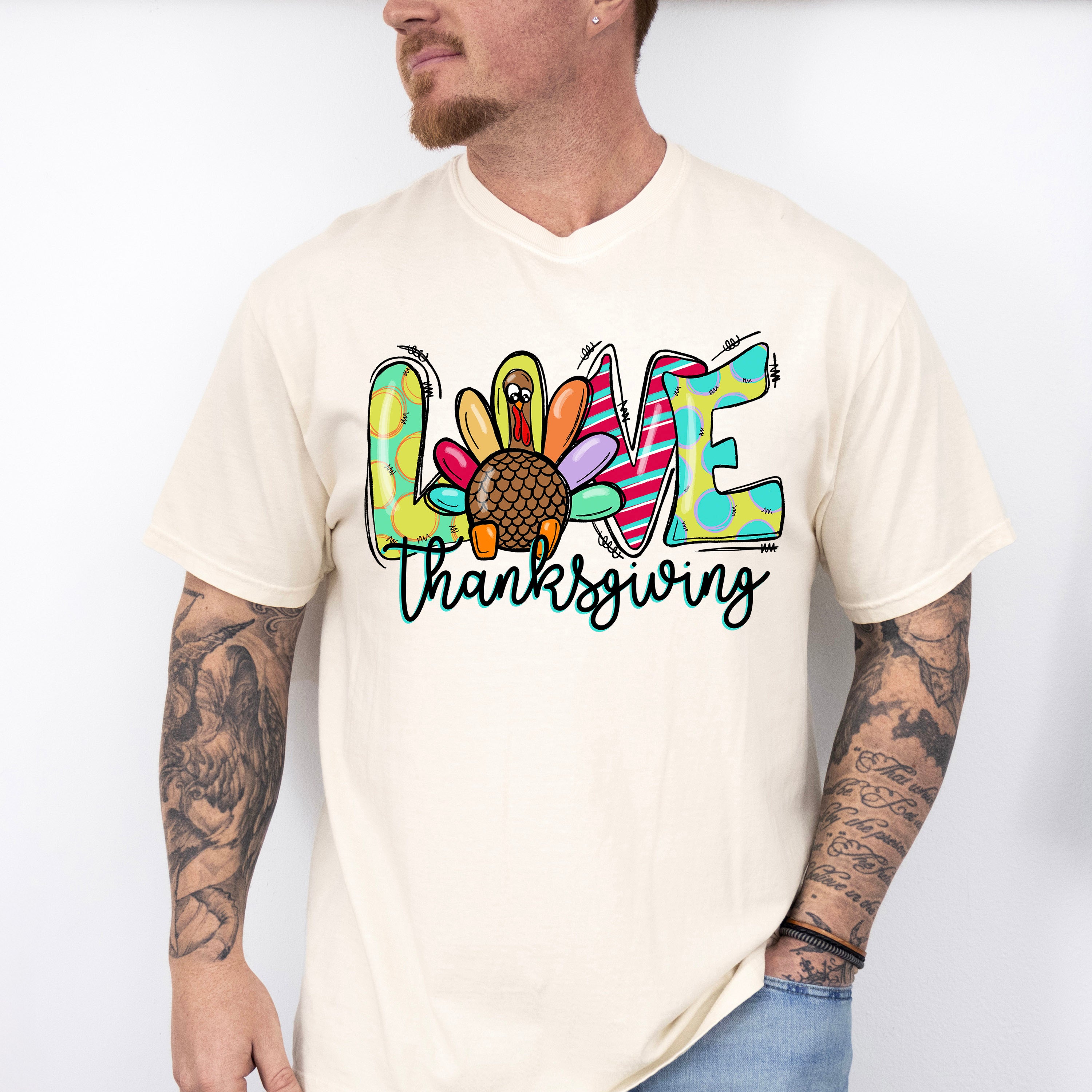 Love Thanksgiving Design - Thanksgiving Theme Unisex Crewneck T-Shirt Sweatshirt Hoodie