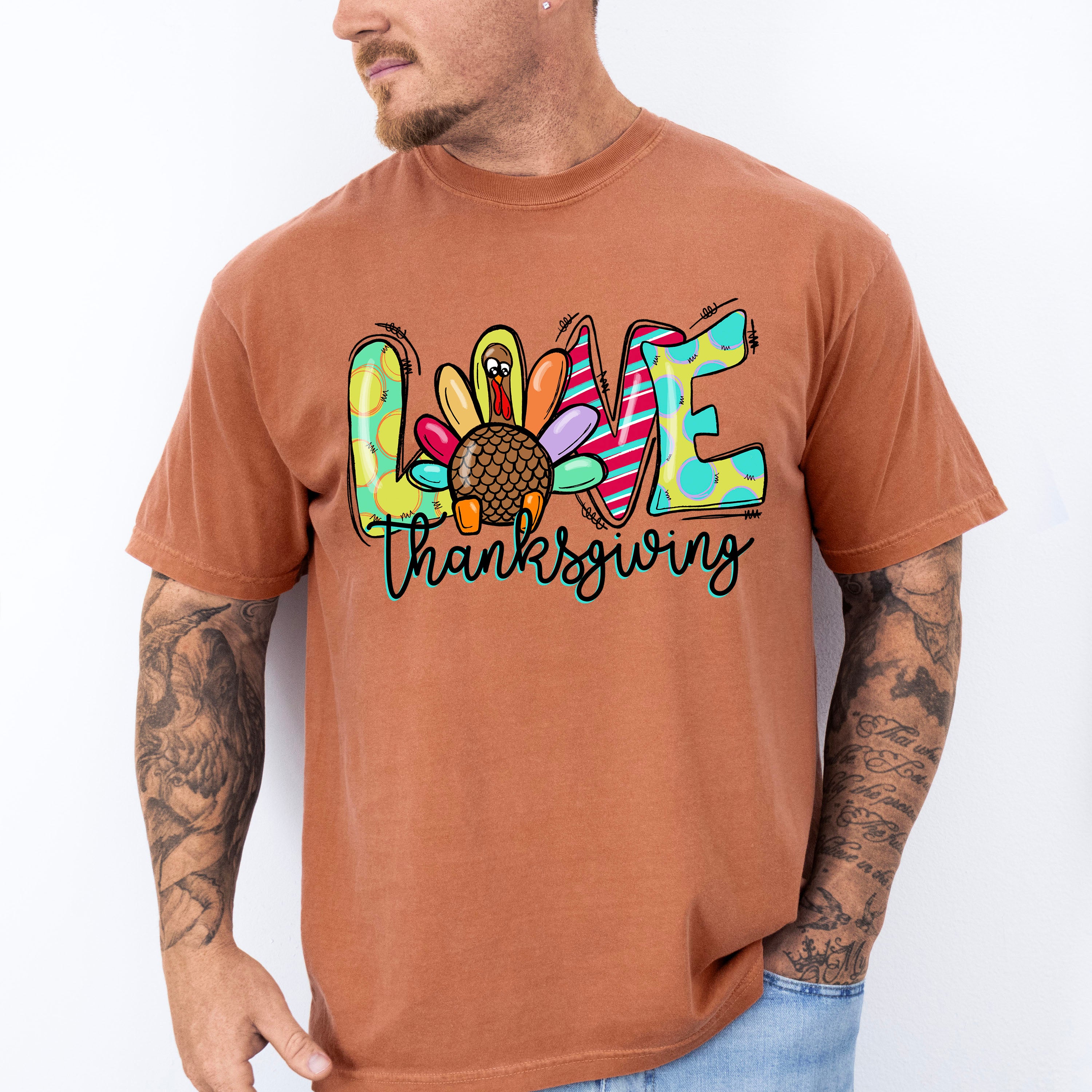 Love Thanksgiving Design - Thanksgiving Theme Unisex Crewneck T-Shirt Sweatshirt Hoodie