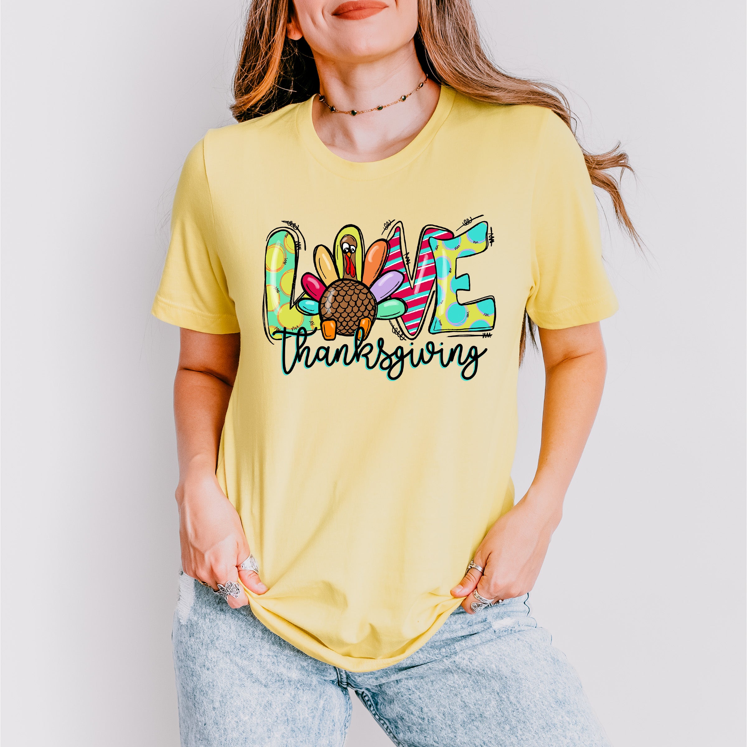 Love Thanksgiving Design - Thanksgiving Theme Unisex Crewneck T-Shirt Sweatshirt Hoodie