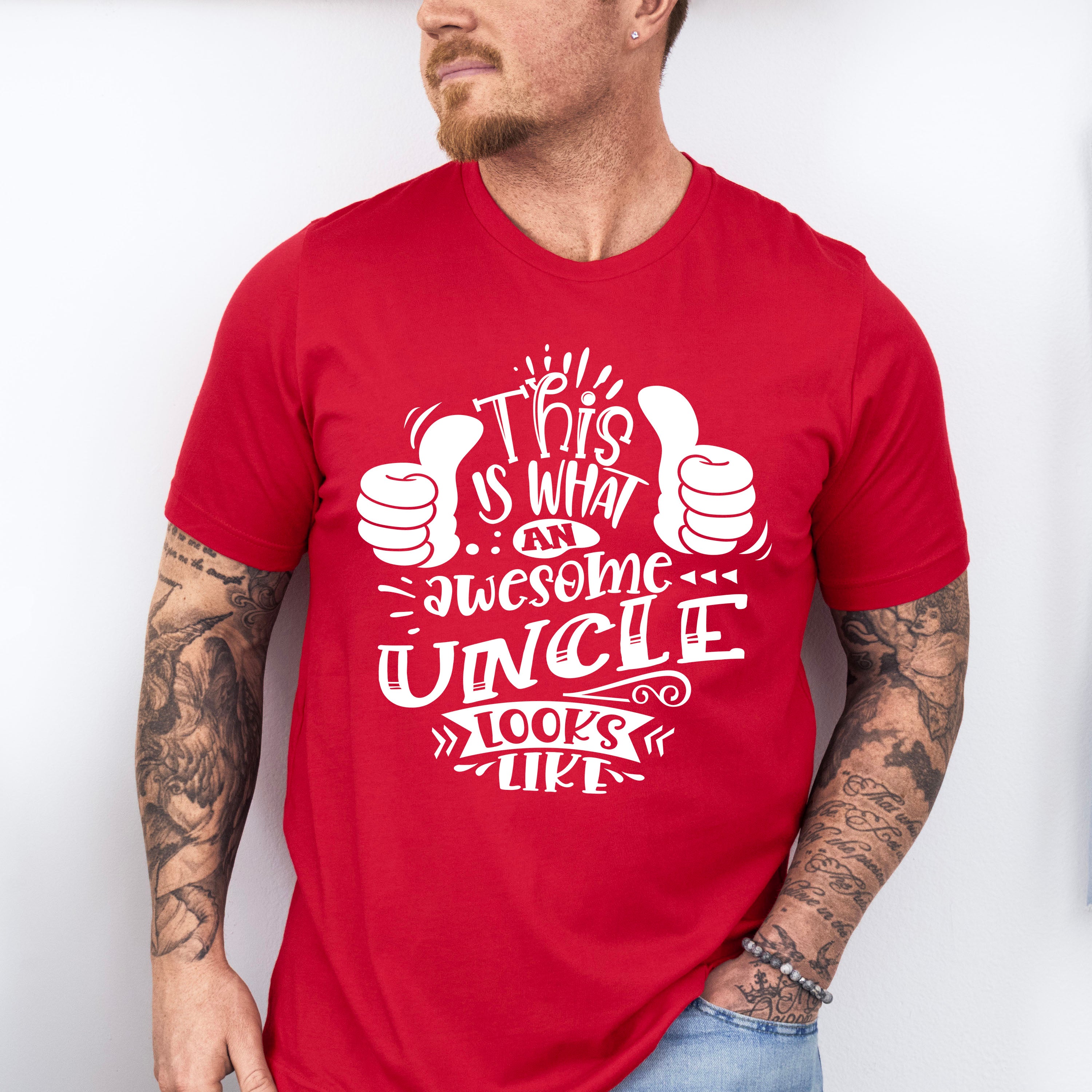Awesome Uncle Looks Like - Uncle Unisex Crewneck T-Shirt Sweatshirt Hoodie