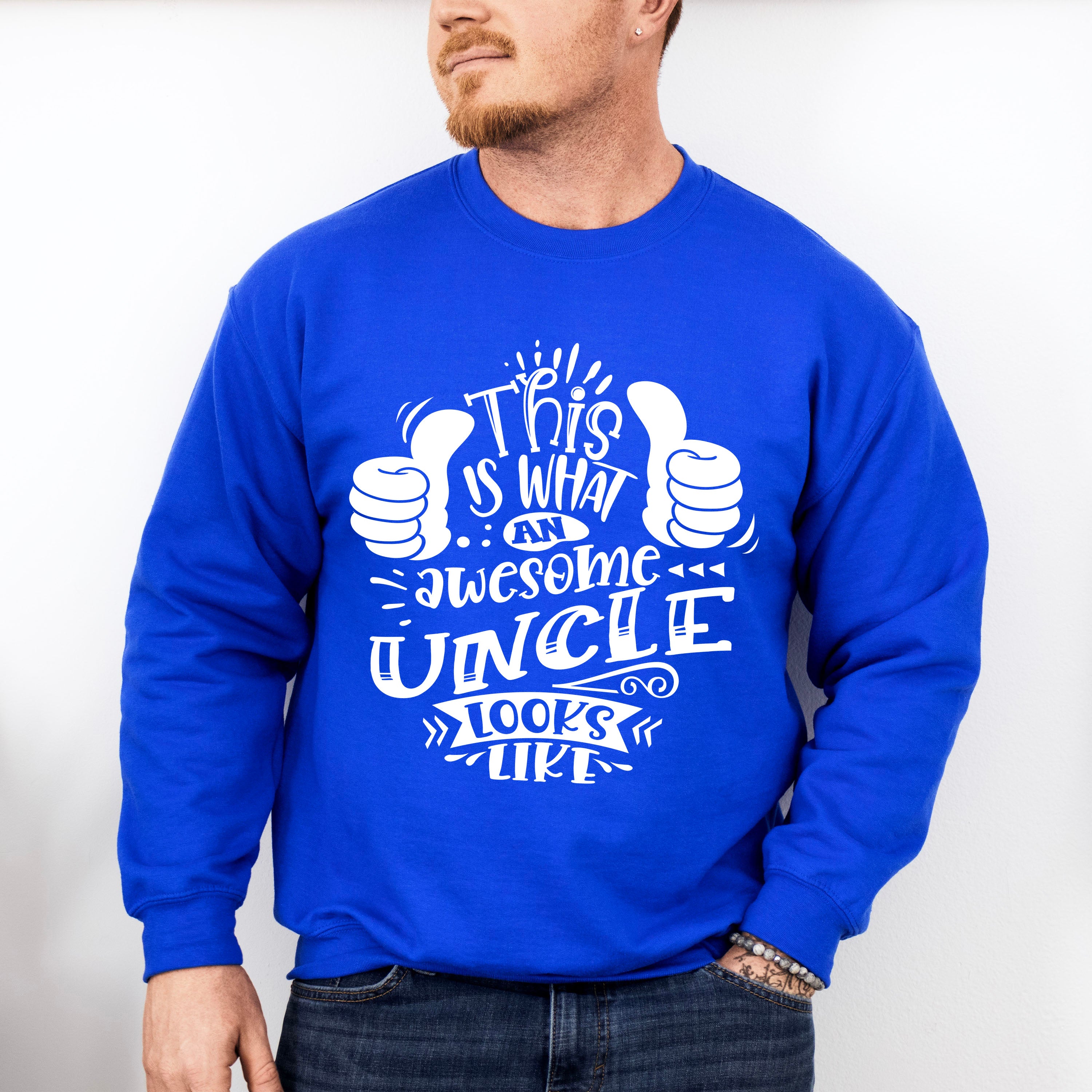 Awesome Uncle Looks Like - Uncle Unisex Crewneck T-Shirt Sweatshirt Hoodie