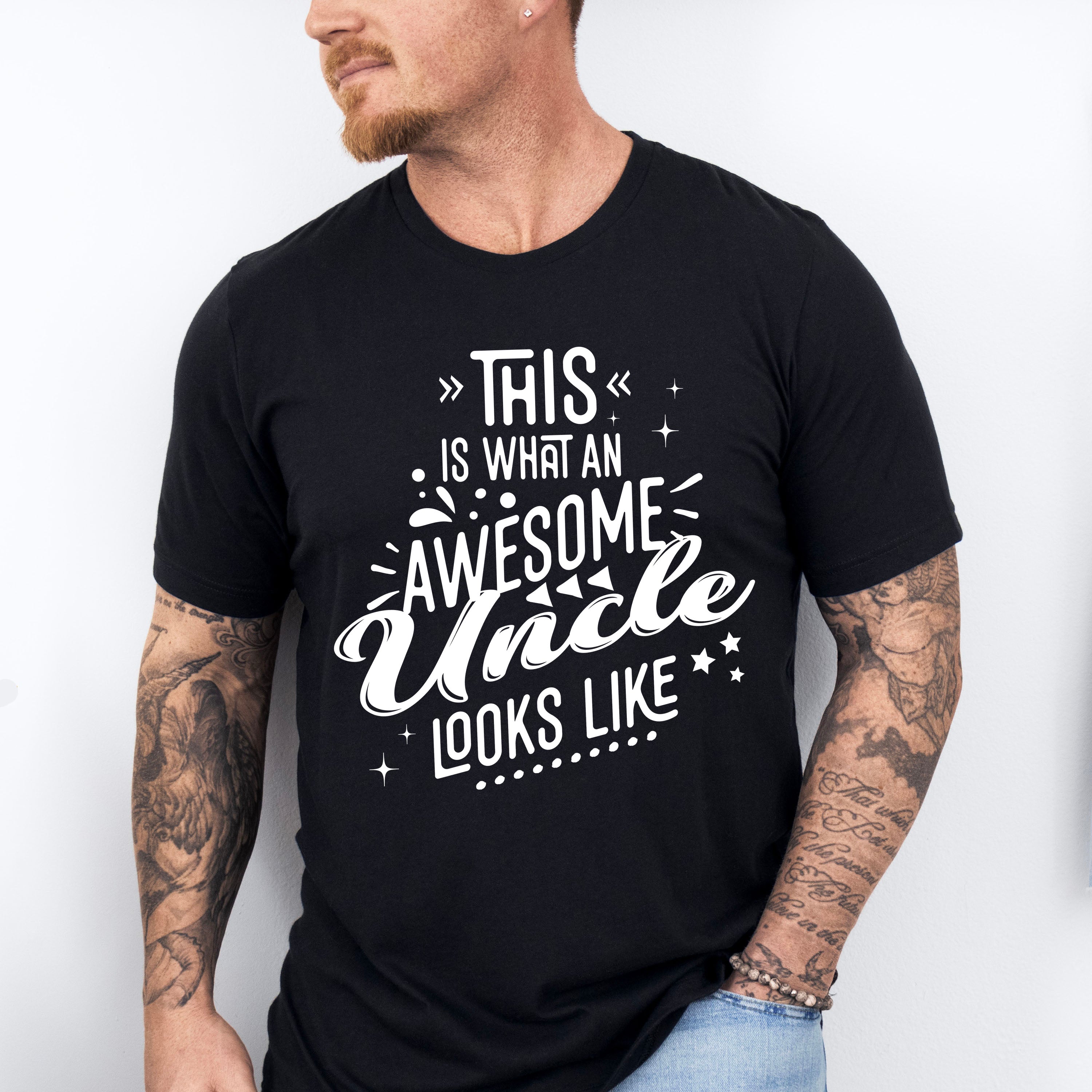 Awesome Uncle Looks Like Design - Uncle Unisex Crewneck T-Shirt Sweatshirt Hoodie