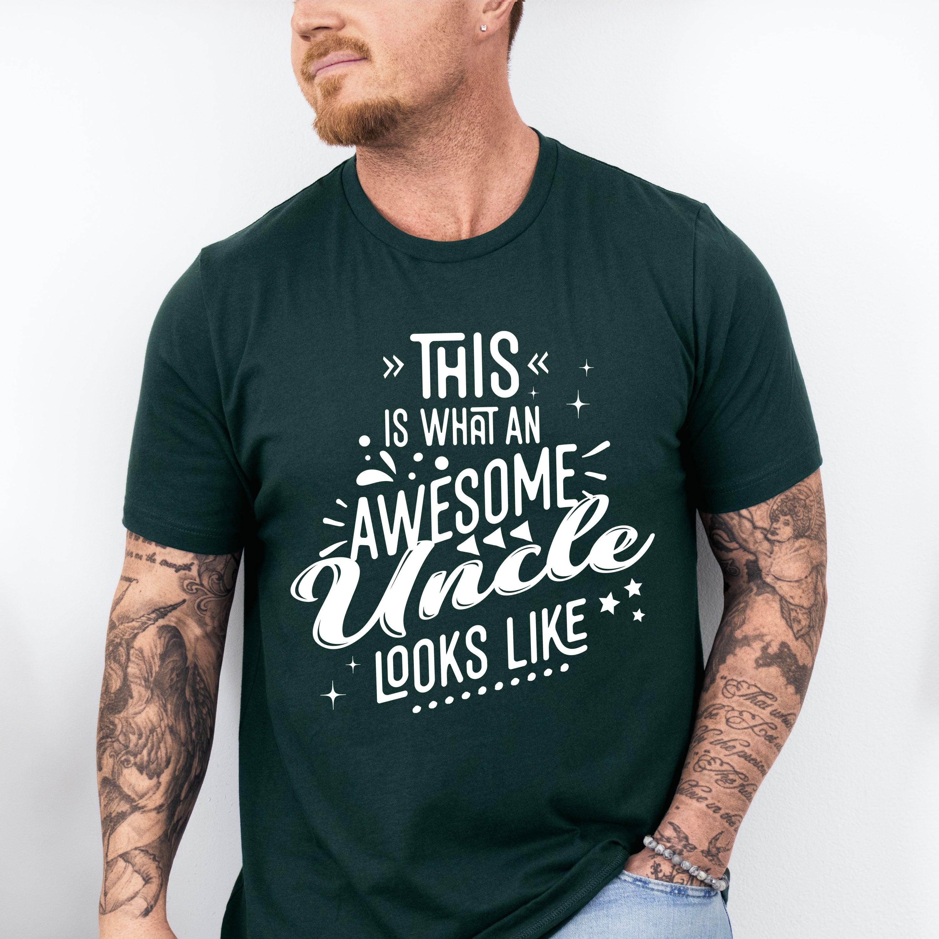 Awesome Uncle Looks Like Design - Uncle Unisex Crewneck T-Shirt Sweatshirt Hoodie