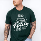 Awesome Uncle Looks Like Design - Uncle Unisex Crewneck T-Shirt Sweatshirt Hoodie