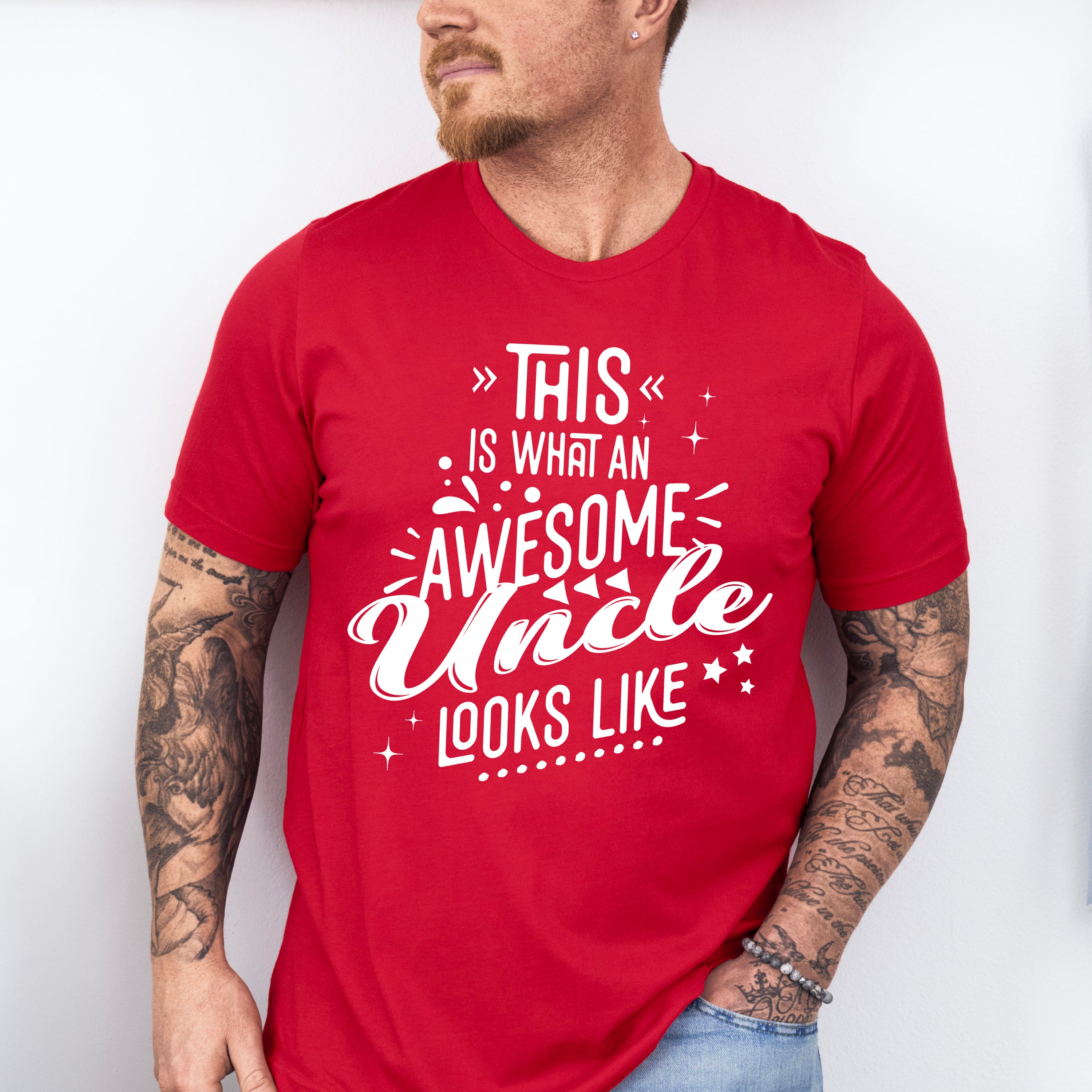 Awesome Uncle Looks Like Design - Uncle Unisex Crewneck T-Shirt Sweatshirt Hoodie