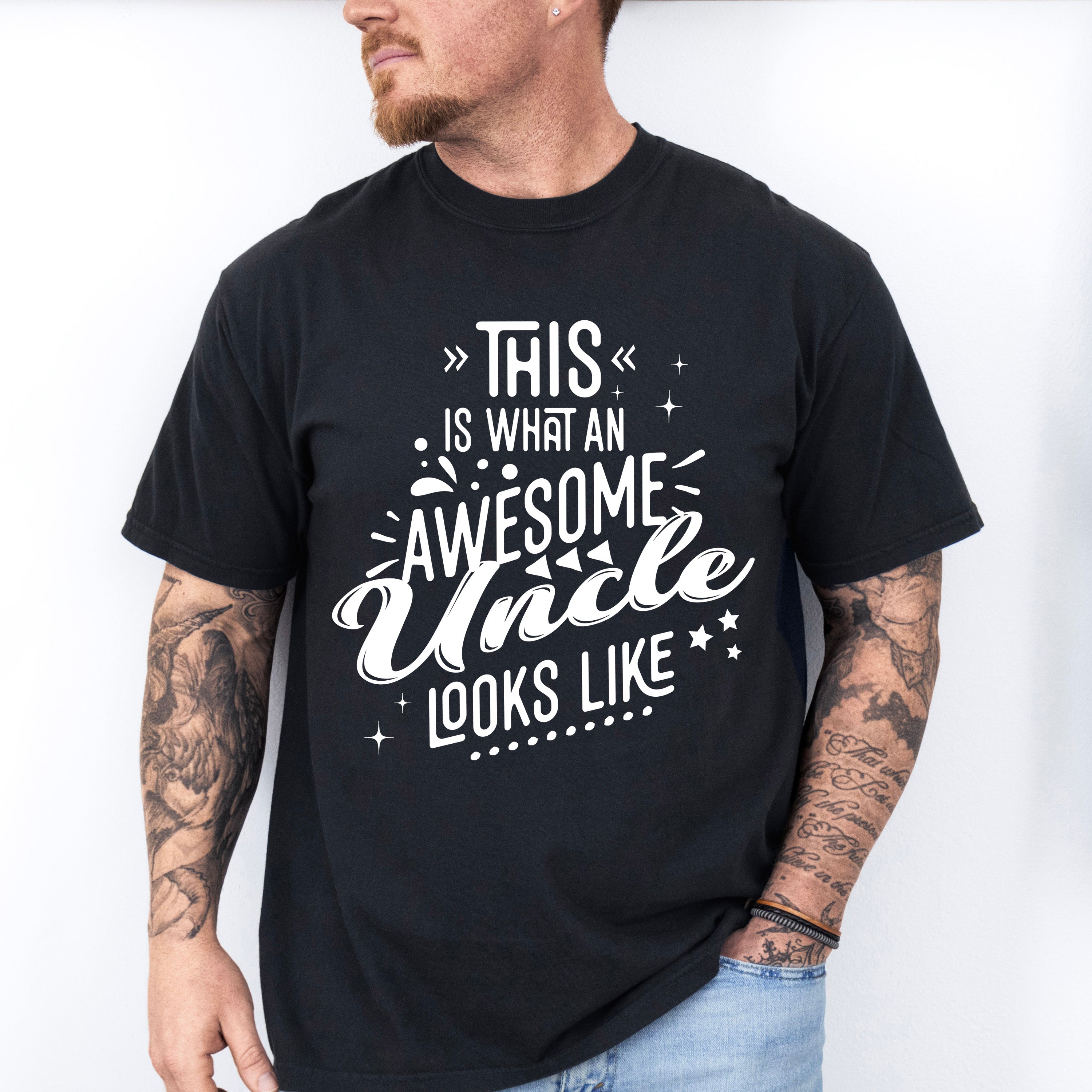 Awesome Uncle Looks Like Design - Uncle Unisex Crewneck T-Shirt Sweatshirt Hoodie