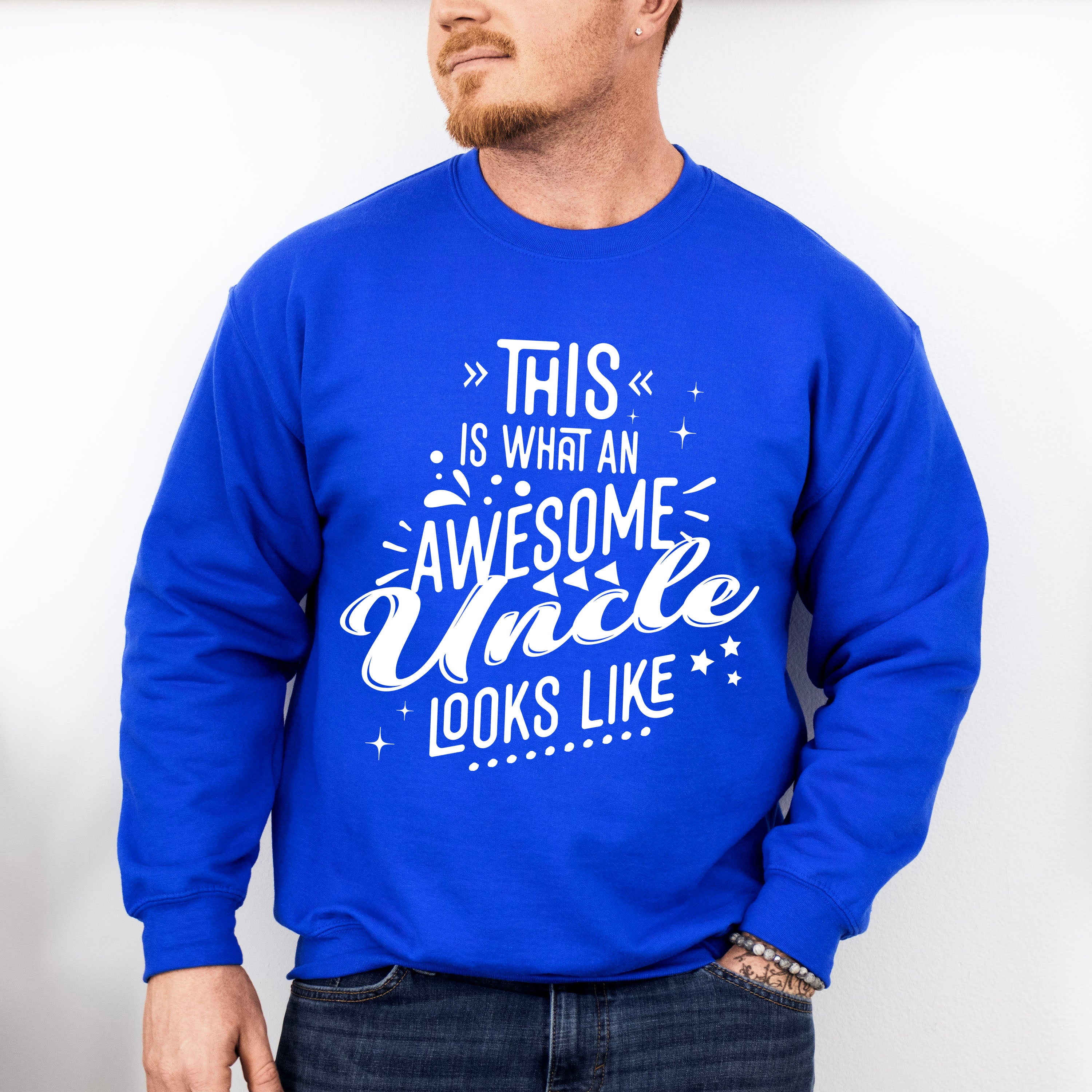 Awesome Uncle Looks Like Design - Uncle Unisex Crewneck T-Shirt Sweatshirt Hoodie