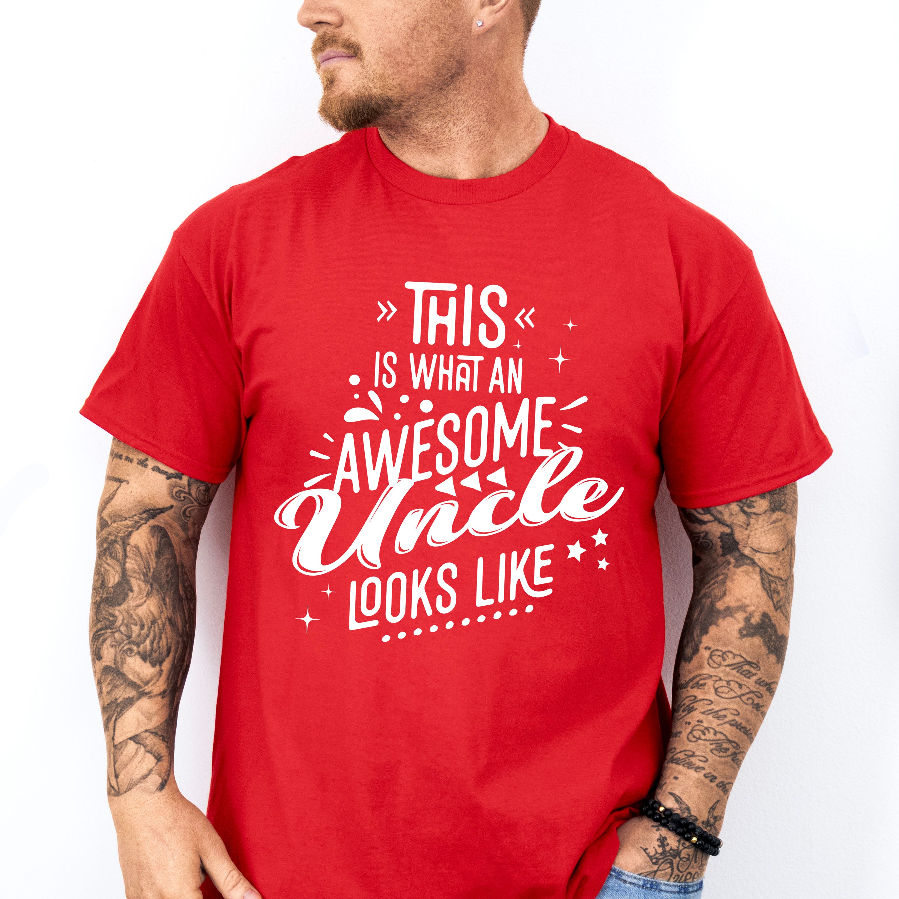 Awesome Uncle Looks Like Design - Uncle Unisex Crewneck T-Shirt Sweatshirt Hoodie