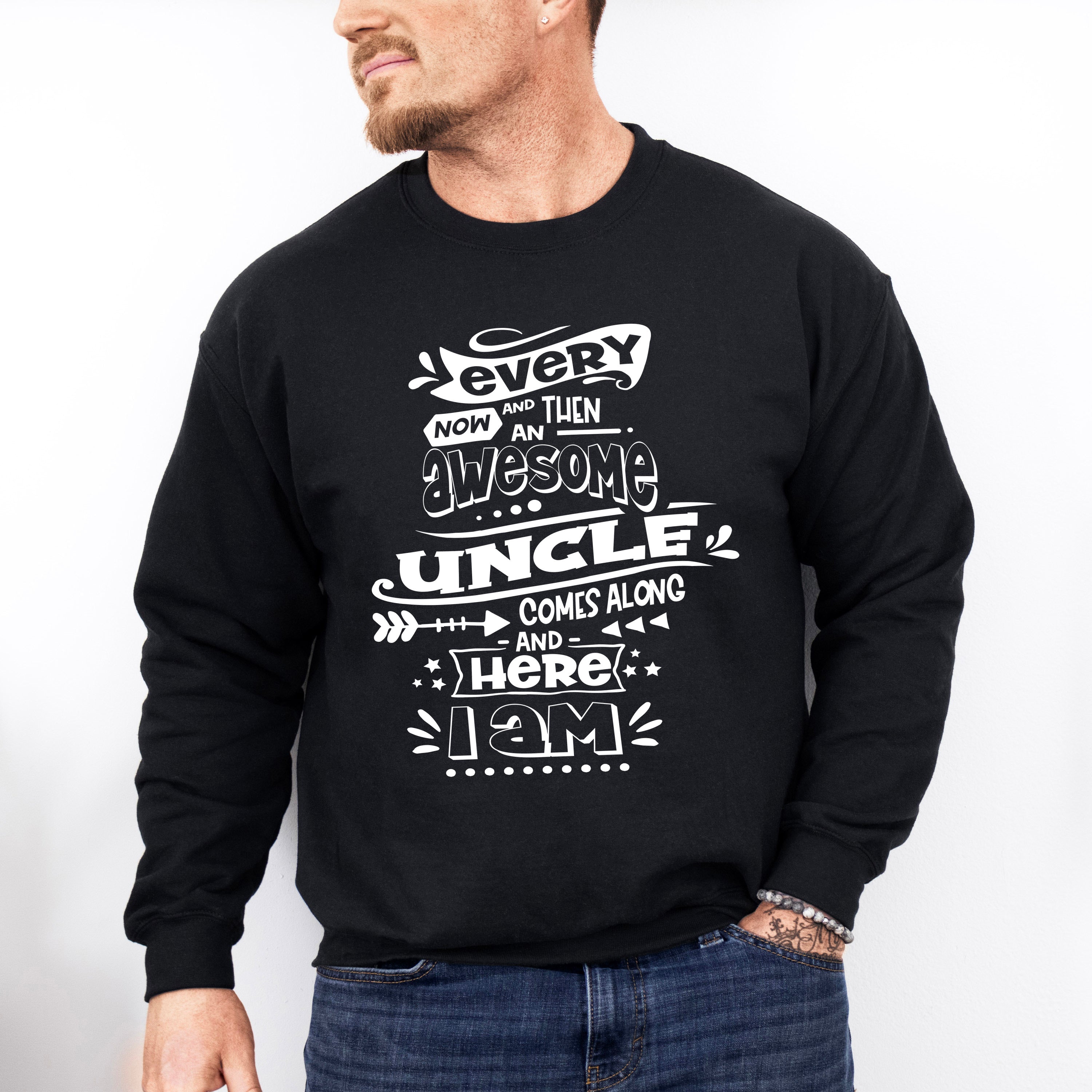 Awesome Uncle Comes Along - Uncle Unisex Crewneck T-Shirt Sweatshirt Hoodie