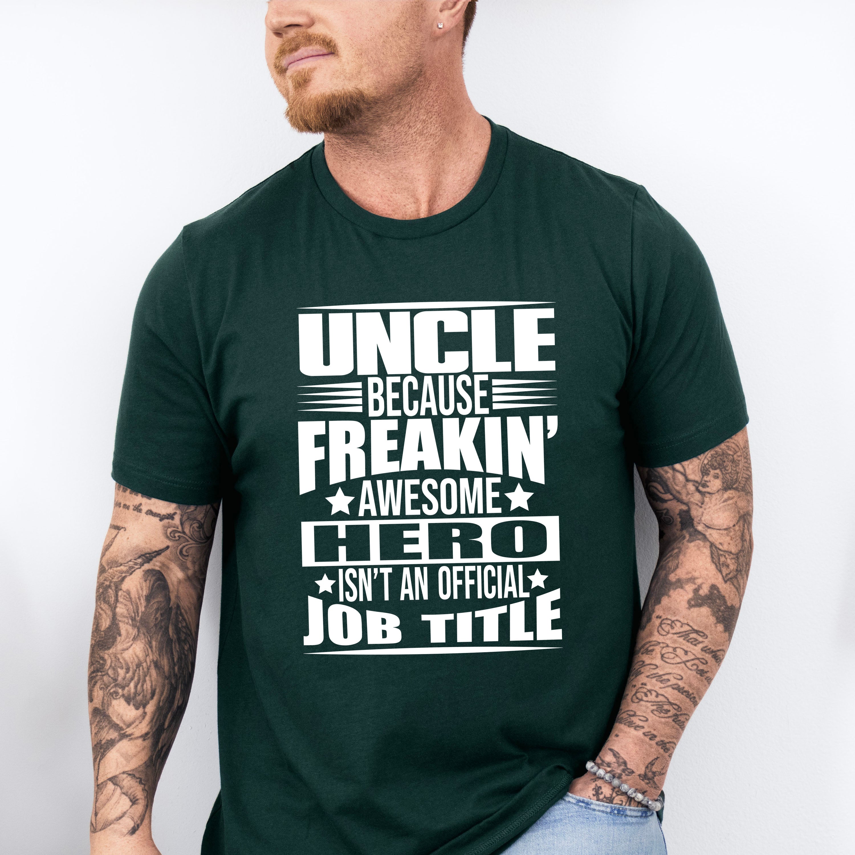 Awesome Hero - Uncle Unisex Crewneck T-Shirt Sweatshirt Hoodie