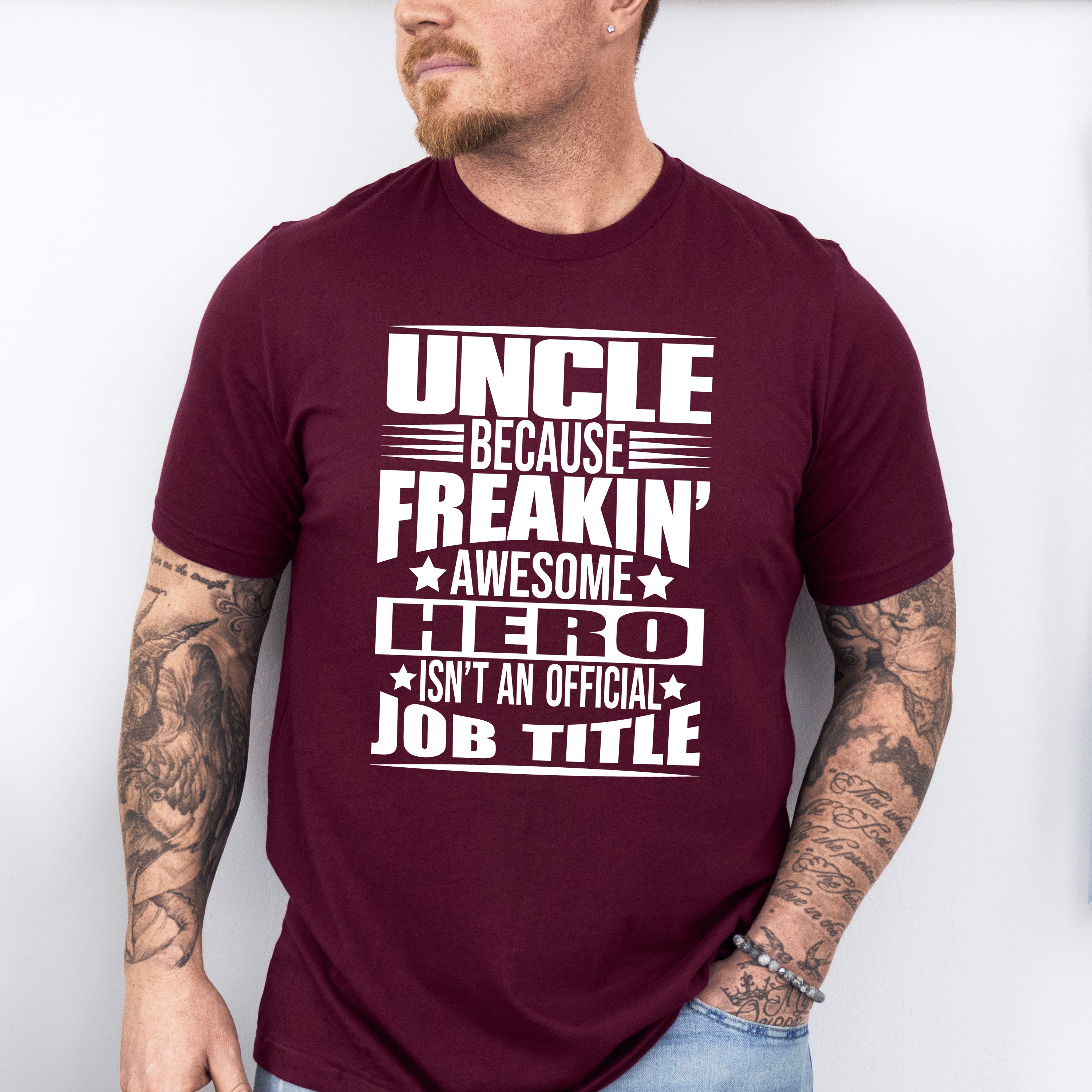 Awesome Hero - Uncle Unisex Crewneck T-Shirt Sweatshirt Hoodie