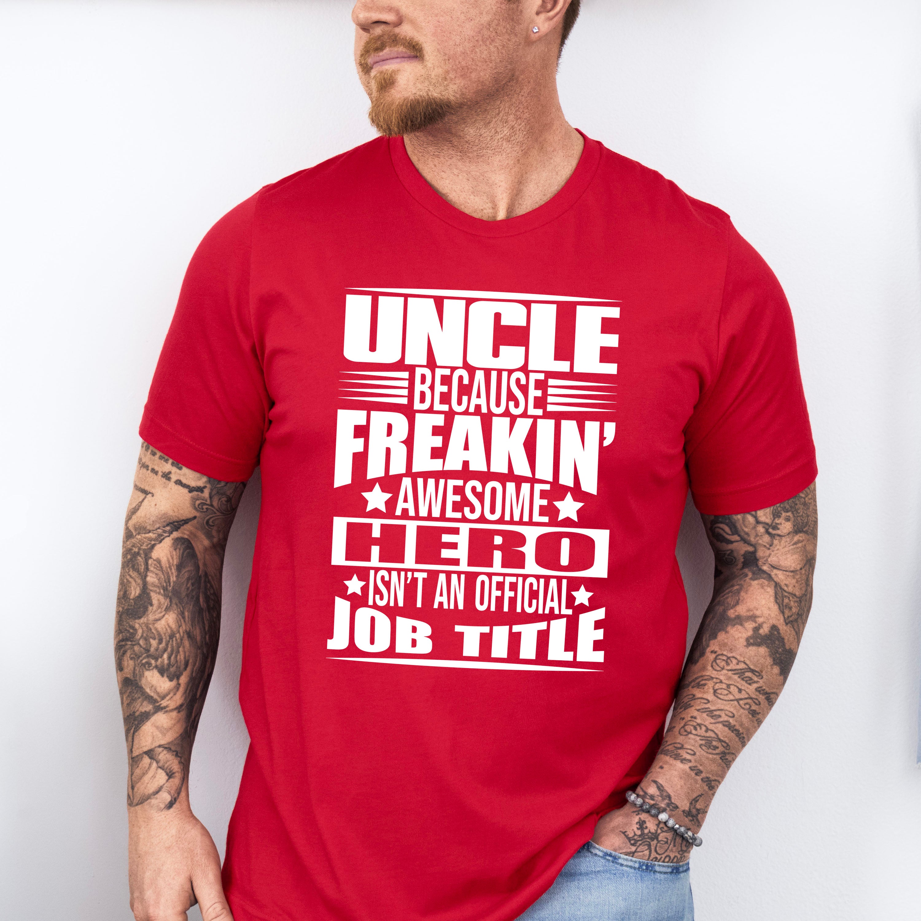 Awesome Hero - Uncle Unisex Crewneck T-Shirt Sweatshirt Hoodie