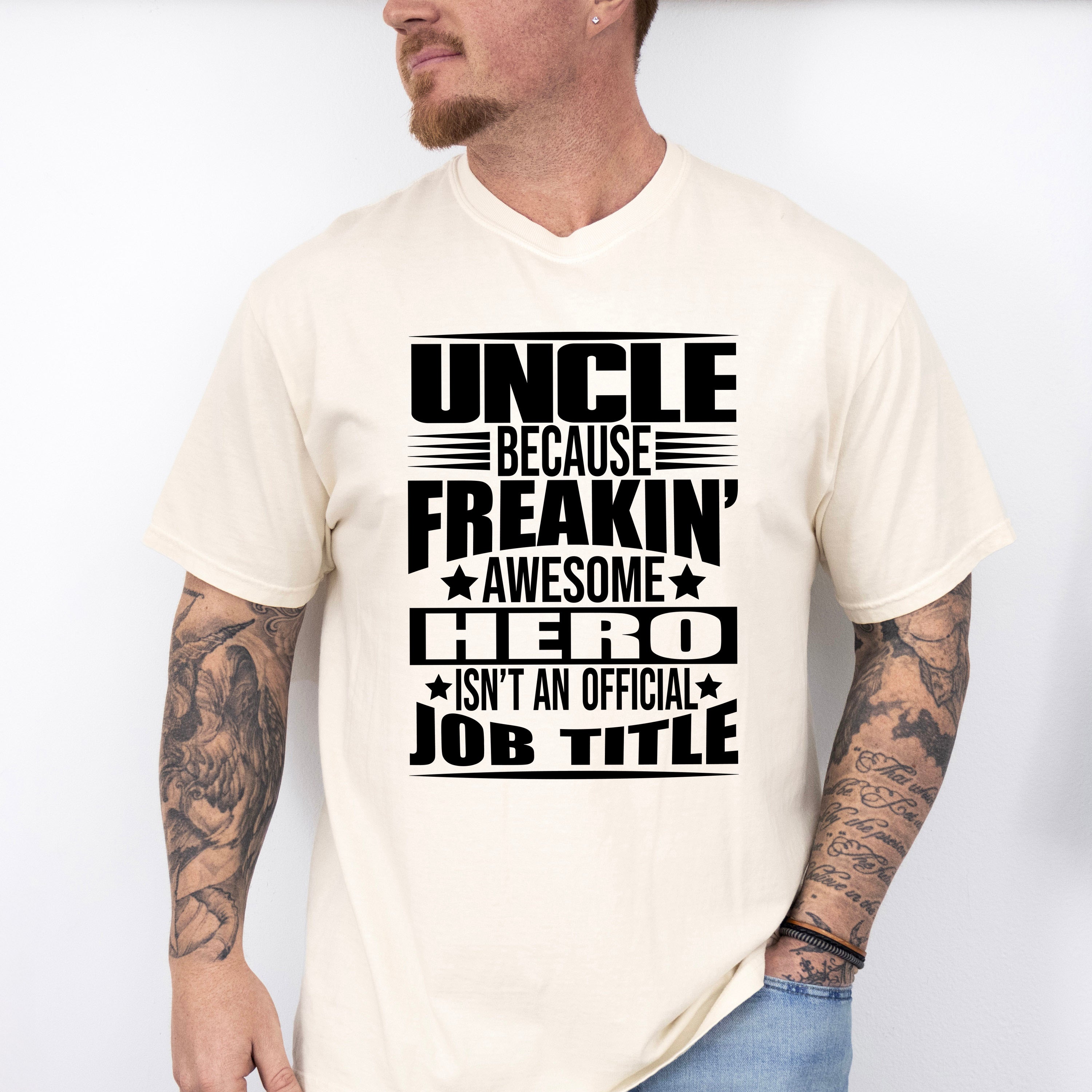 Awesome Hero - Uncle Unisex Crewneck T-Shirt Sweatshirt Hoodie