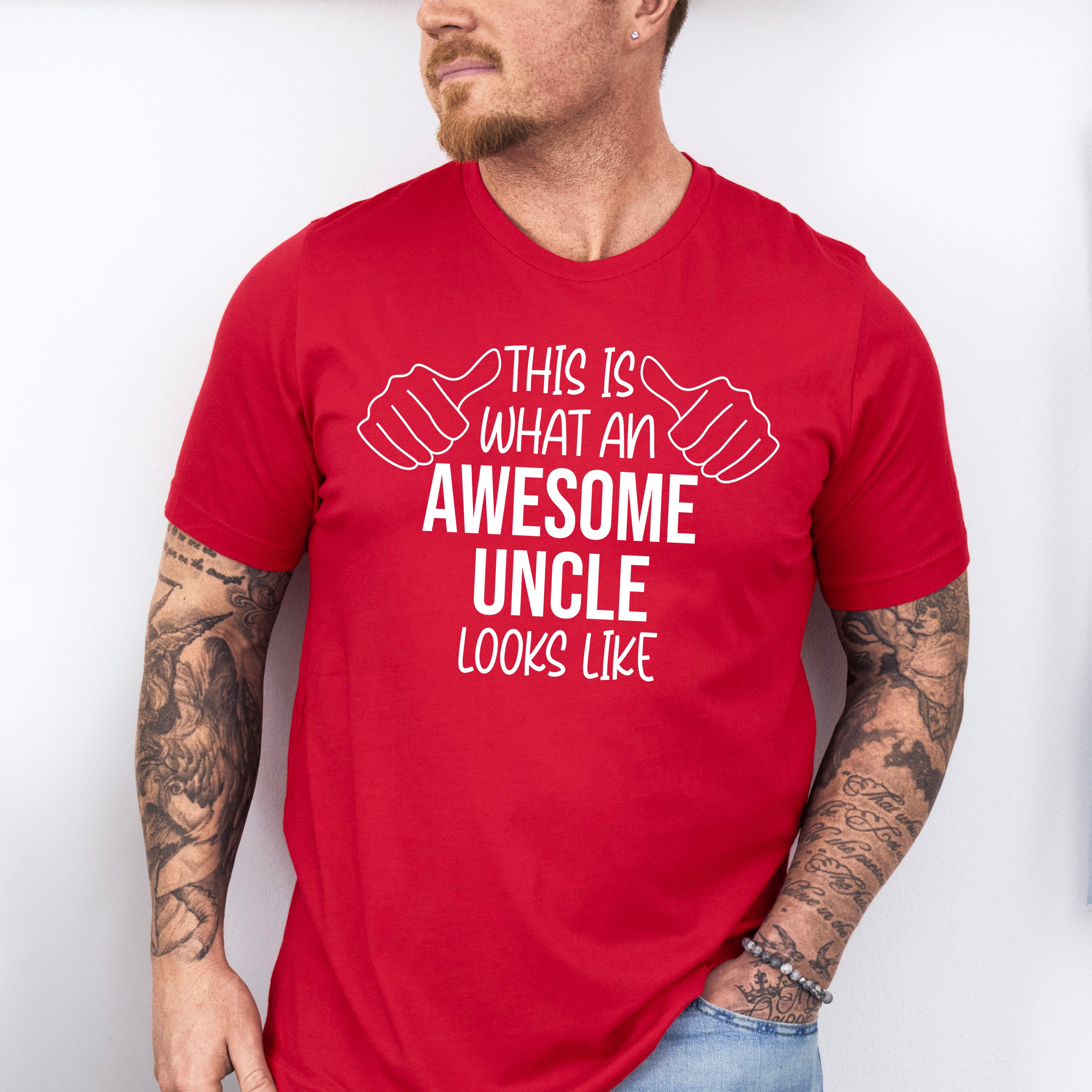 Awesome Uncle Looks Like Design - Uncle Unisex Crewneck T-Shirt Sweatshirt Hoodie