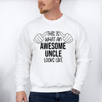 Awesome Uncle Looks Like Design - Uncle Unisex Crewneck T-Shirt Sweatshirt Hoodie