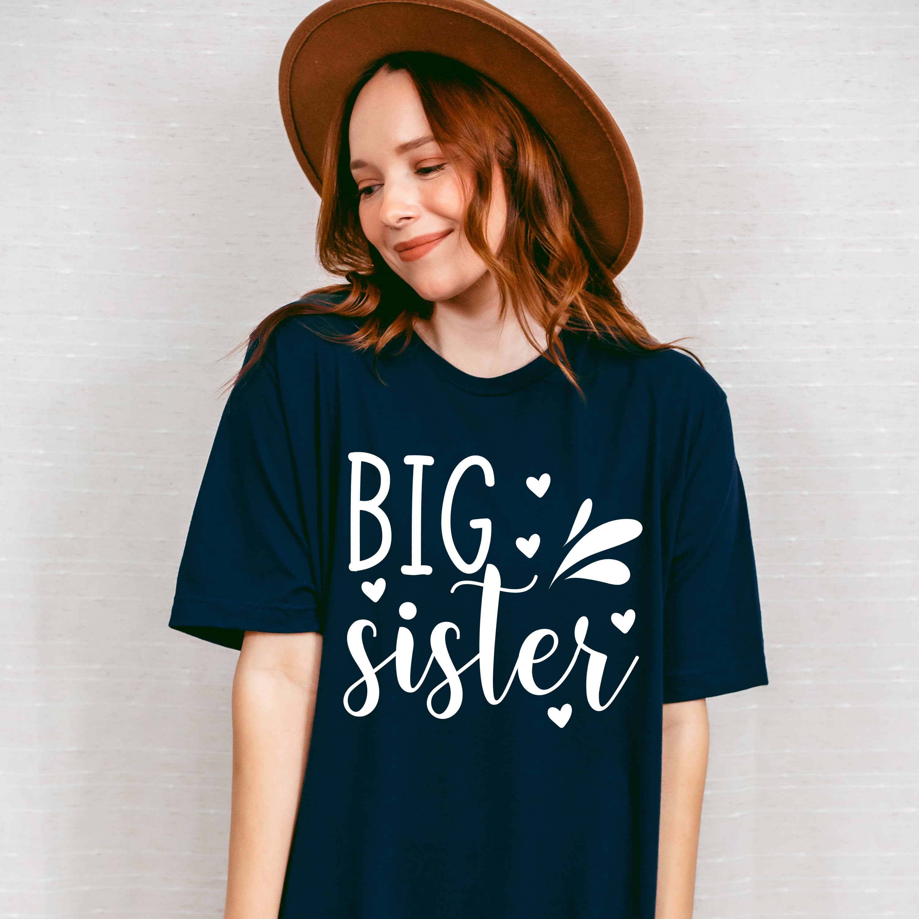 Big Sister Heart Design - Sister Unisex Crewneck T-Shirt Sweatshirt Hoodie