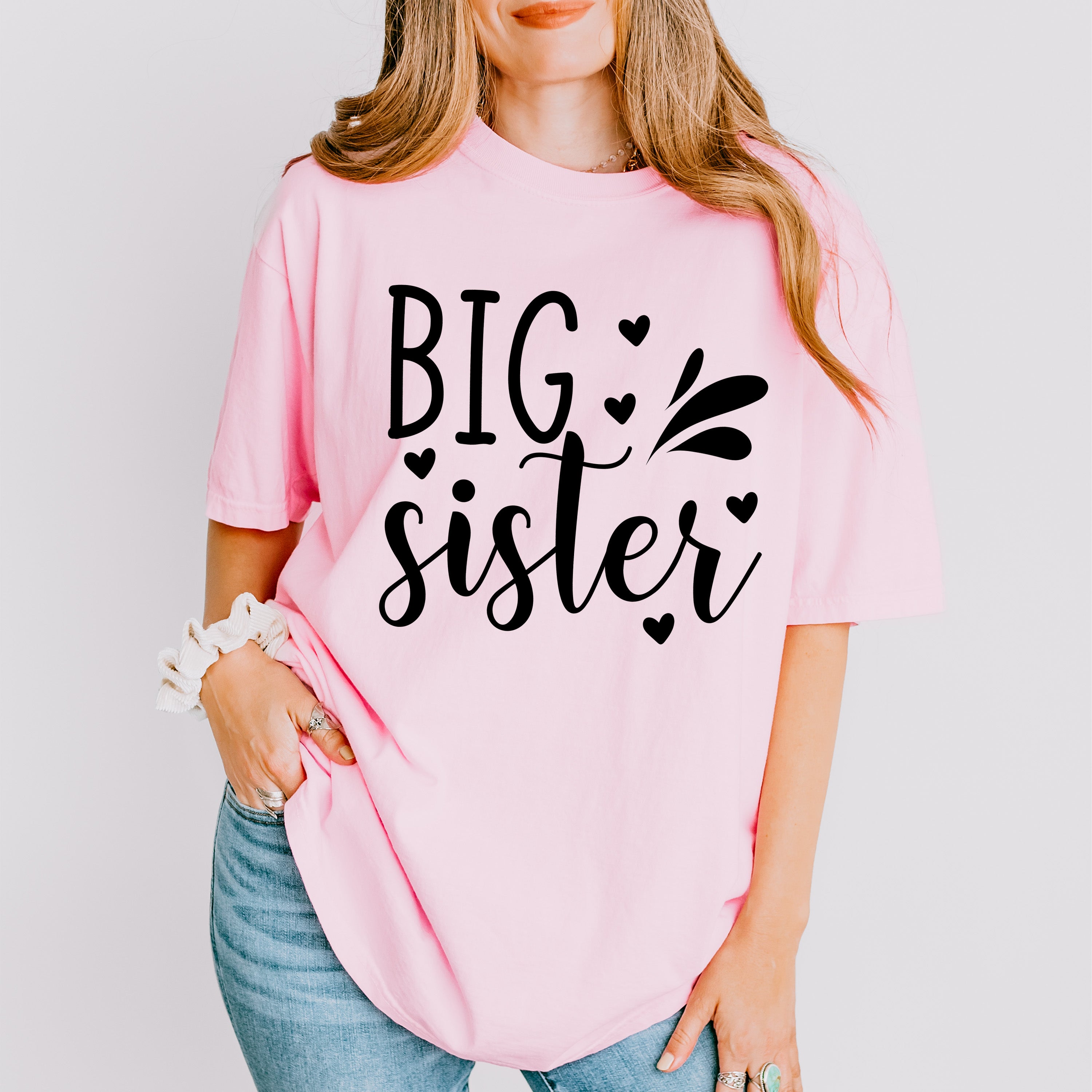 Big Sister Heart Design - Sister Unisex Crewneck T-Shirt Sweatshirt Hoodie