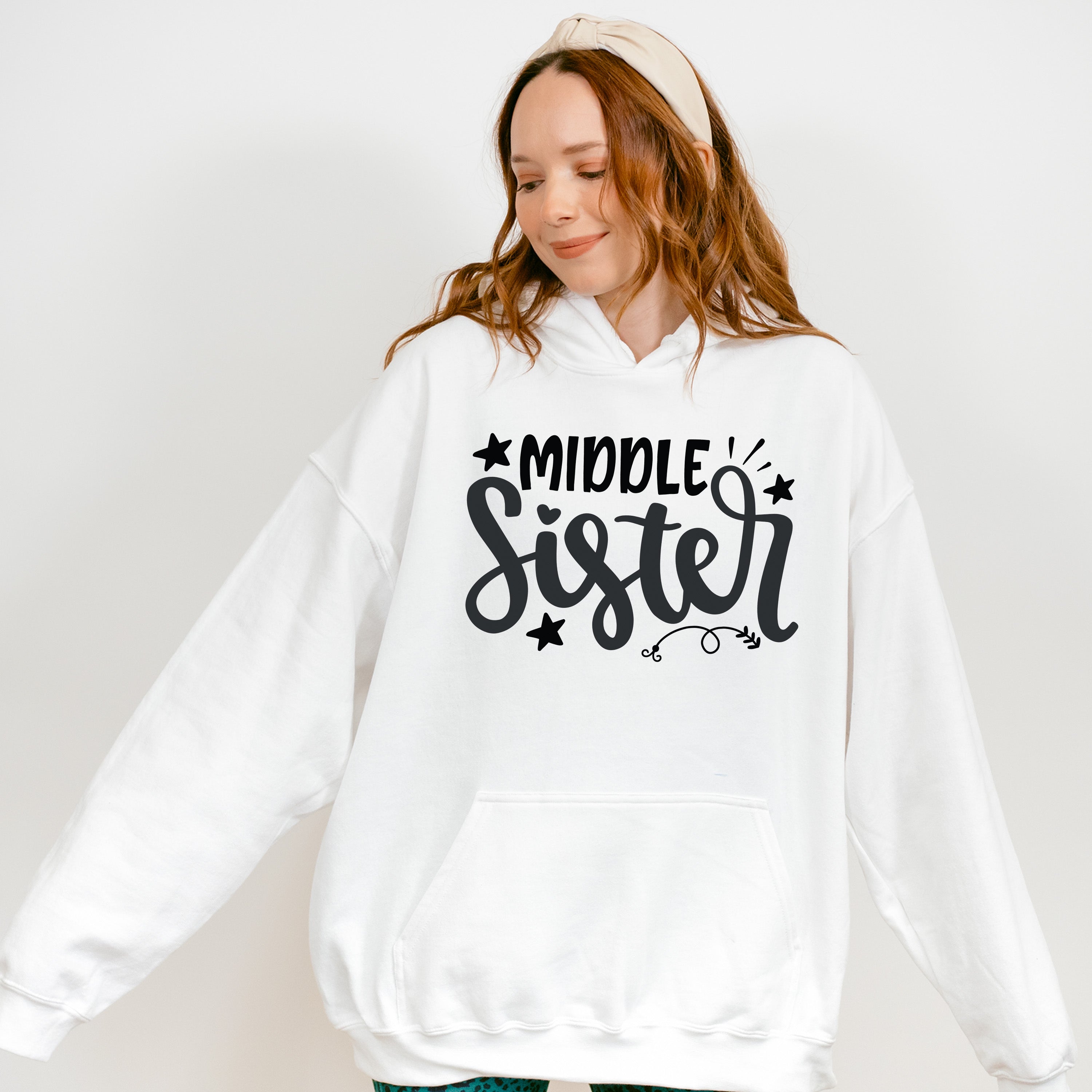 Middle Sister Star Design - Sister Unisex Crewneck T-Shirt Sweatshirt Hoodie