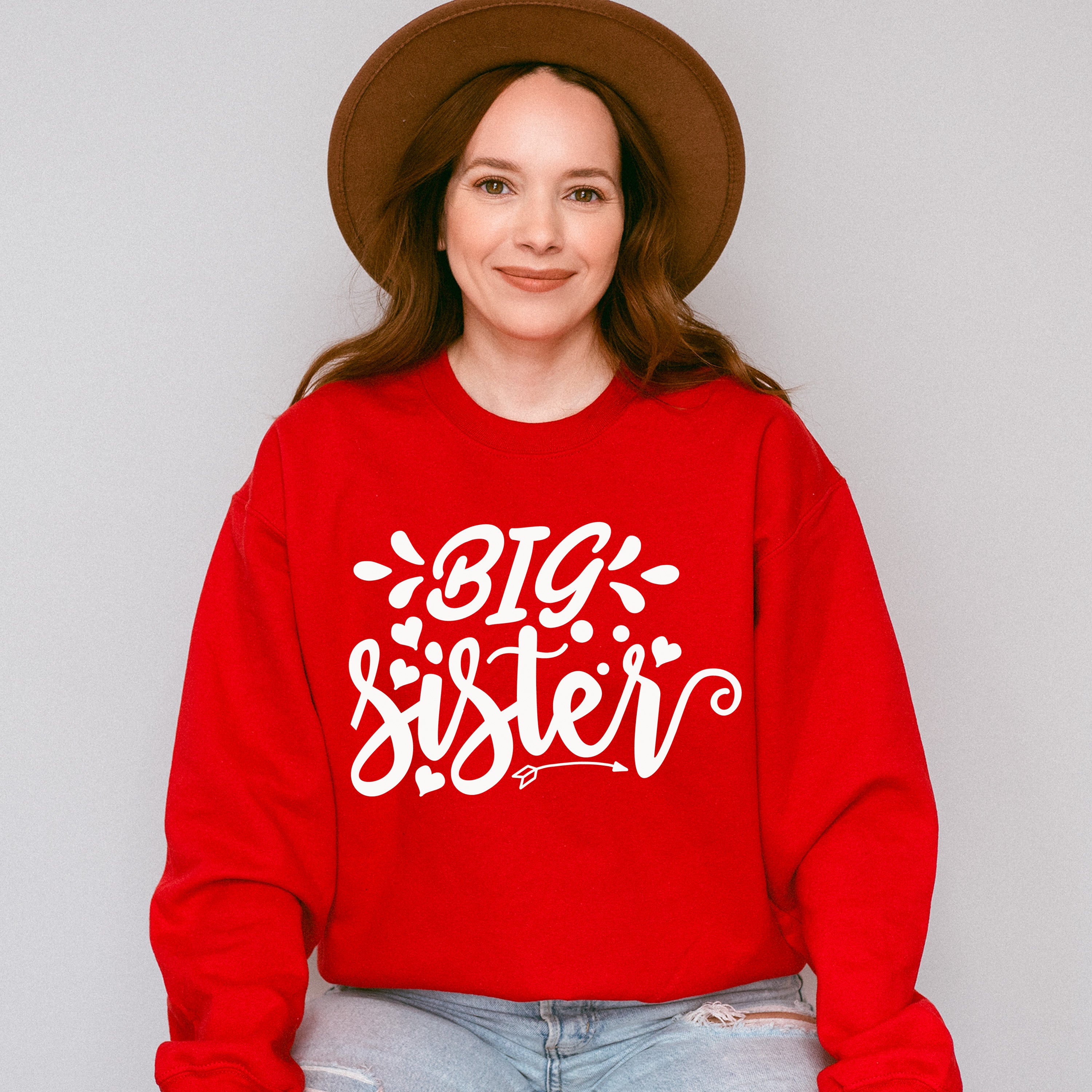 Big Sister Heart And Arrow - Sister Unisex Crewneck T-Shirt Sweatshirt Hoodie
