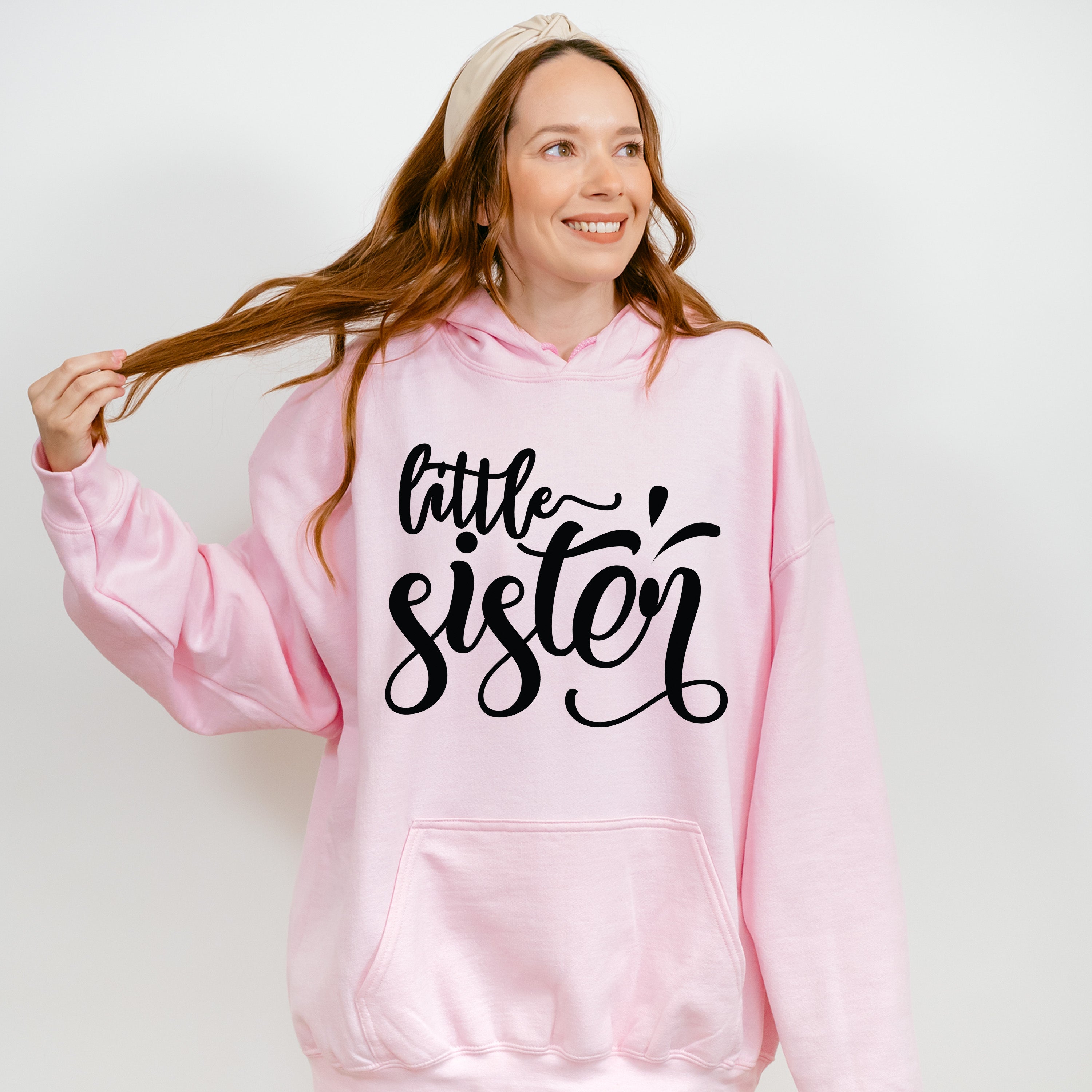 Little Sister Cursive Design - Sister Unisex Crewneck T-Shirt Sweatshirt Hoodie