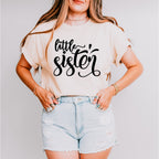 Little Sister Cursive Design - Sister Unisex Crewneck T-Shirt Sweatshirt Hoodie
