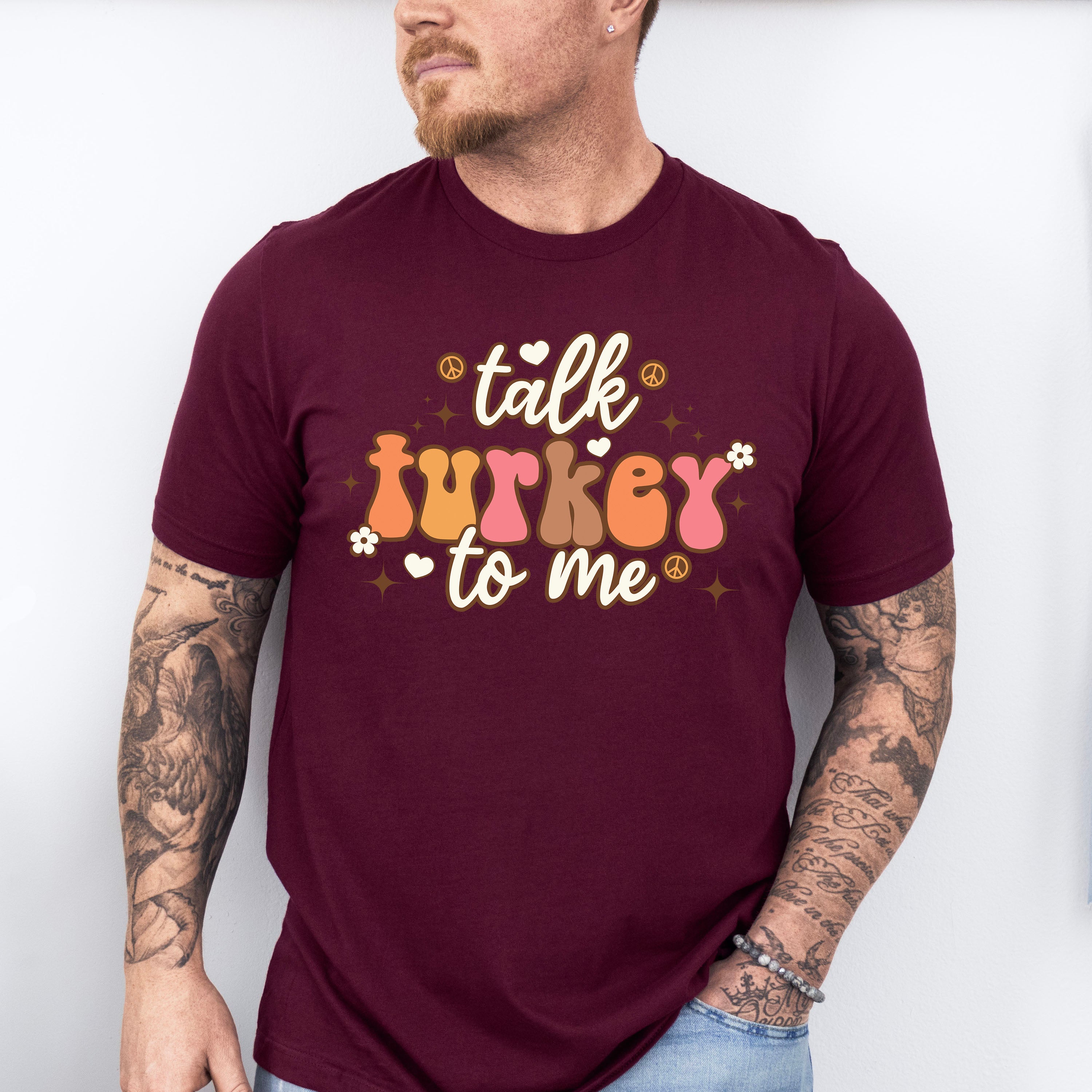 Talk Turkey To Me - Thanksgiving Theme Unisex Crewneck T-Shirt Sweatshirt Hoodie