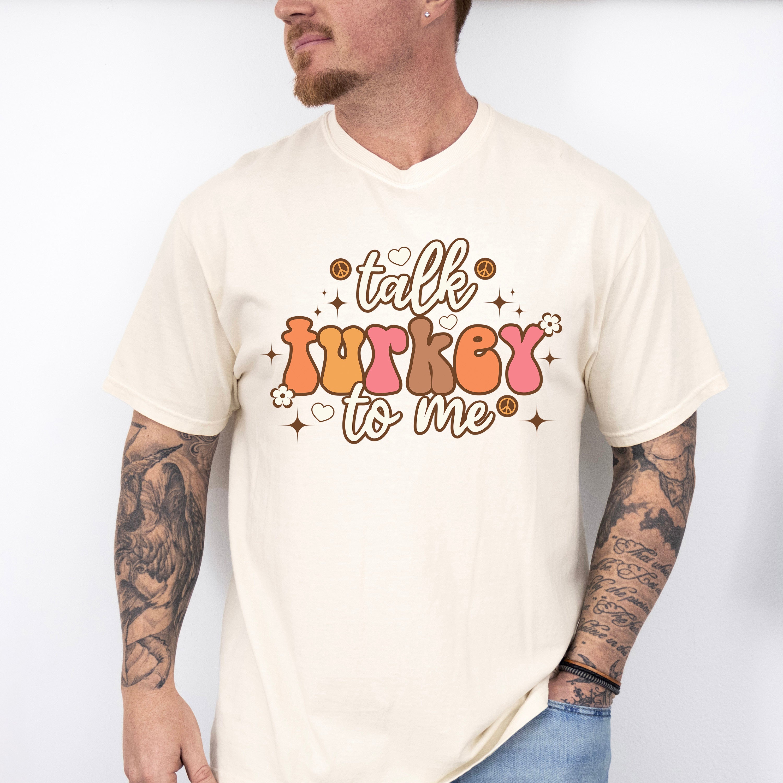 Talk Turkey To Me - Thanksgiving Theme Unisex Crewneck T-Shirt Sweatshirt Hoodie