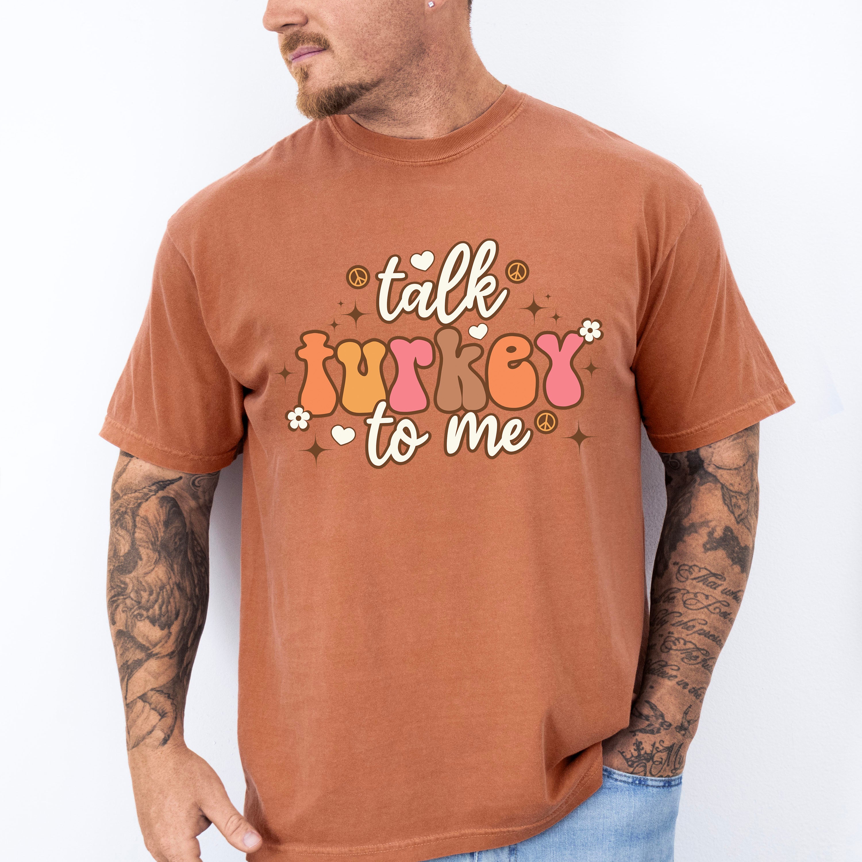 Talk Turkey To Me - Thanksgiving Theme Unisex Crewneck T-Shirt Sweatshirt Hoodie